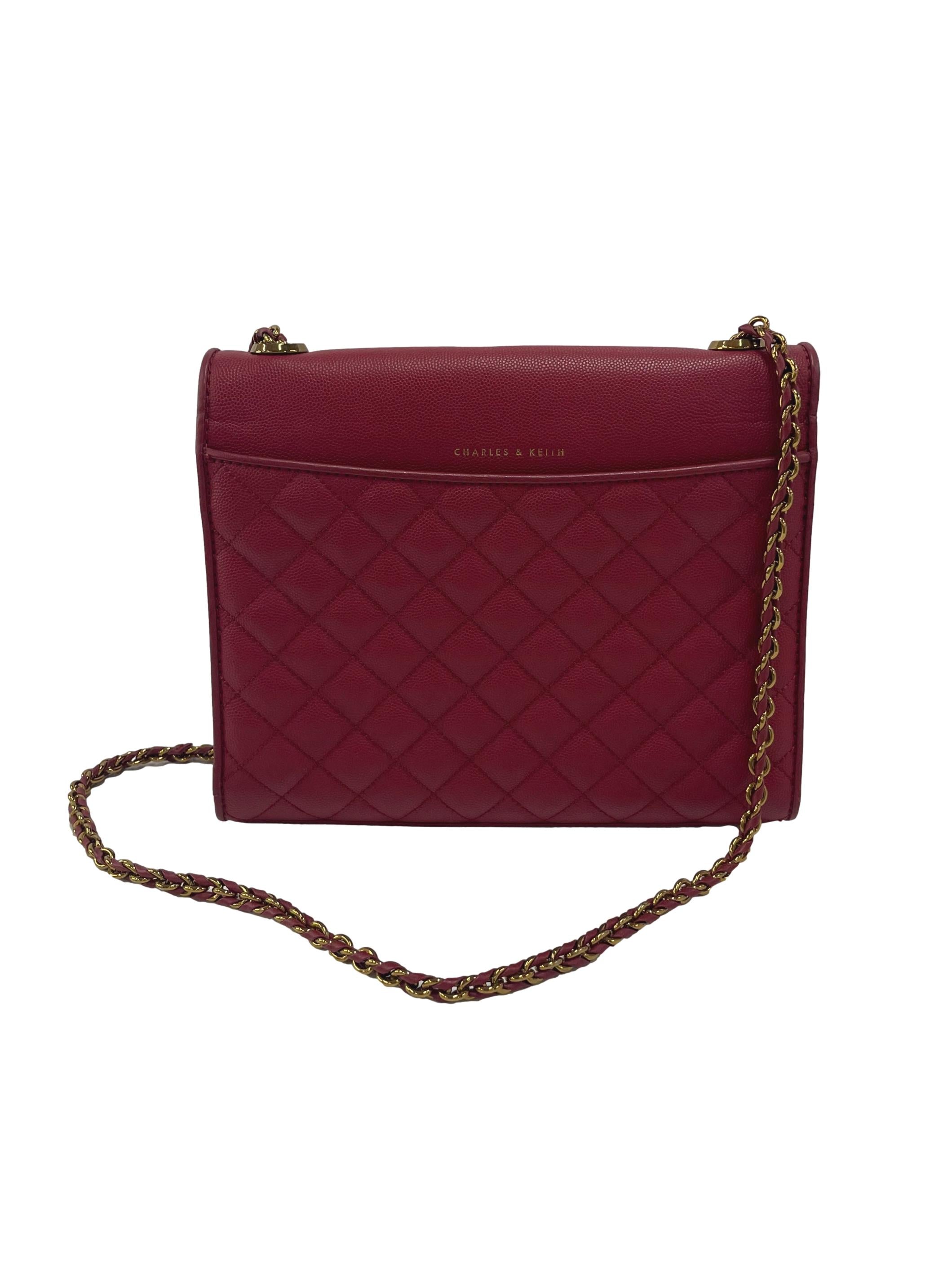 Red Quilted Sling Bag