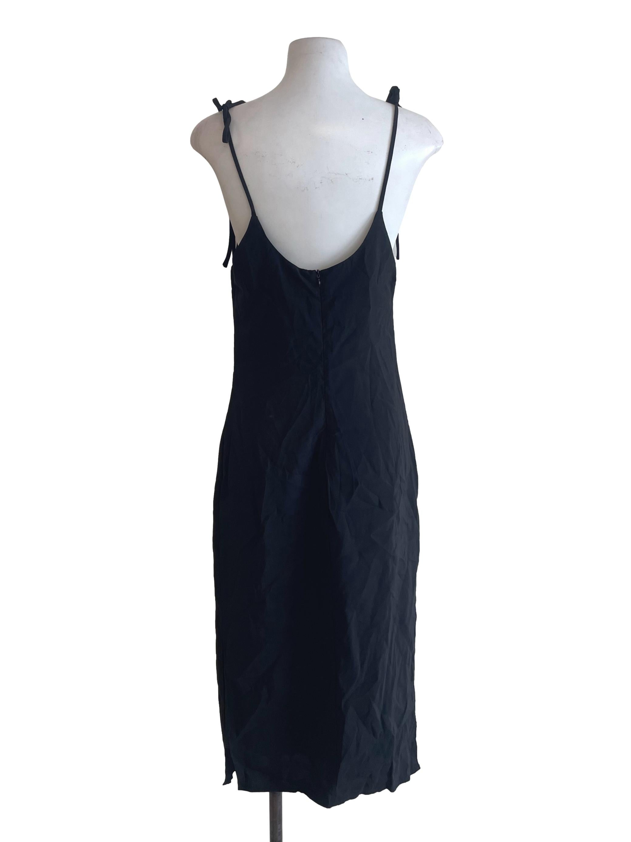 Black Tie Strap Dress YHF