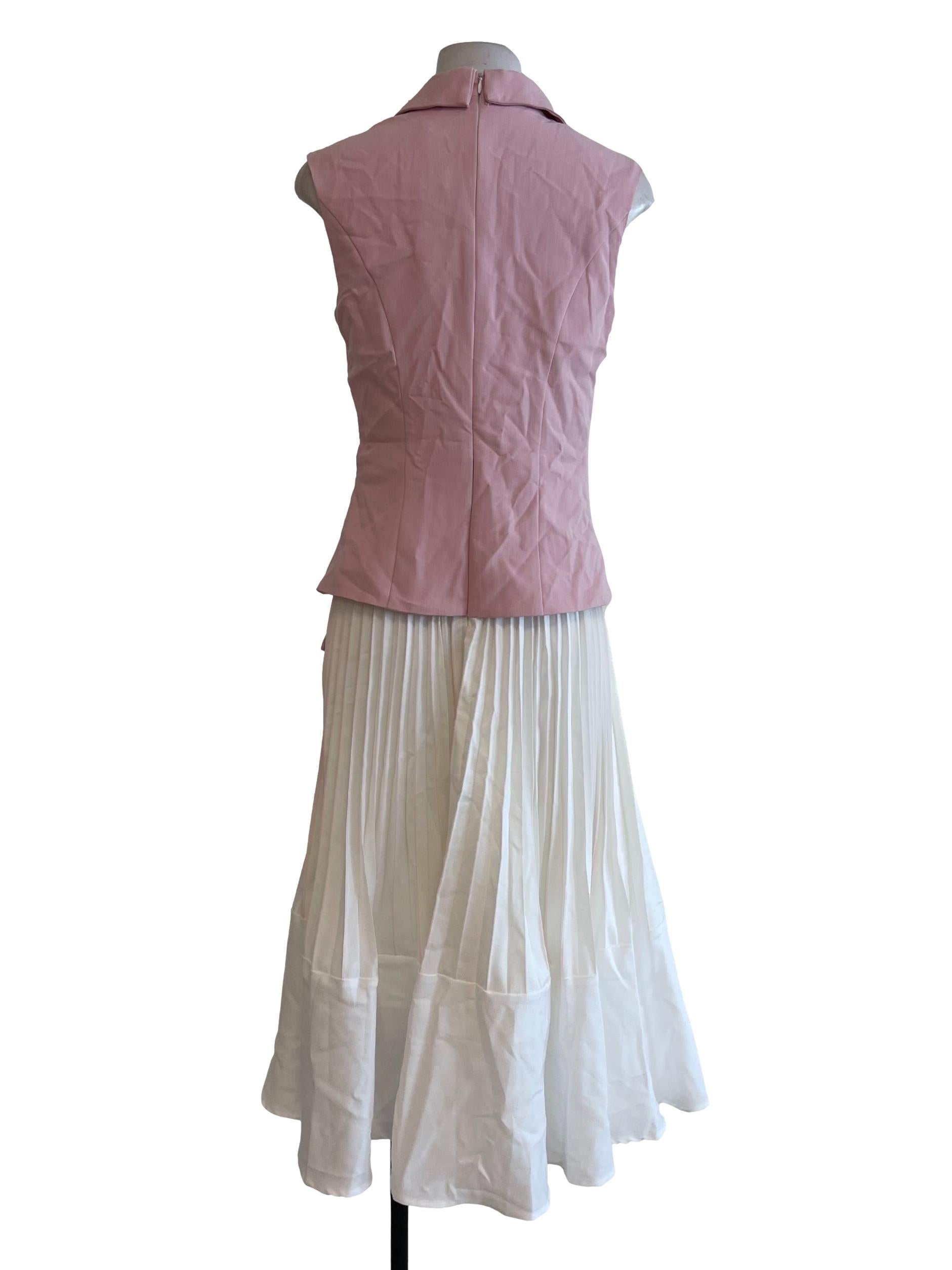 Baby Pink Half Pleated One Piece