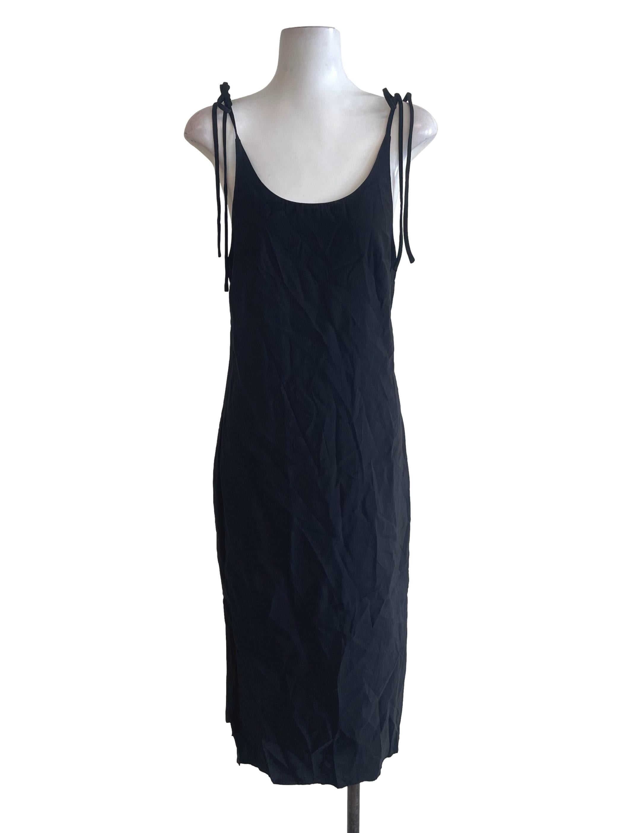 Black Tie Strap Dress YHF