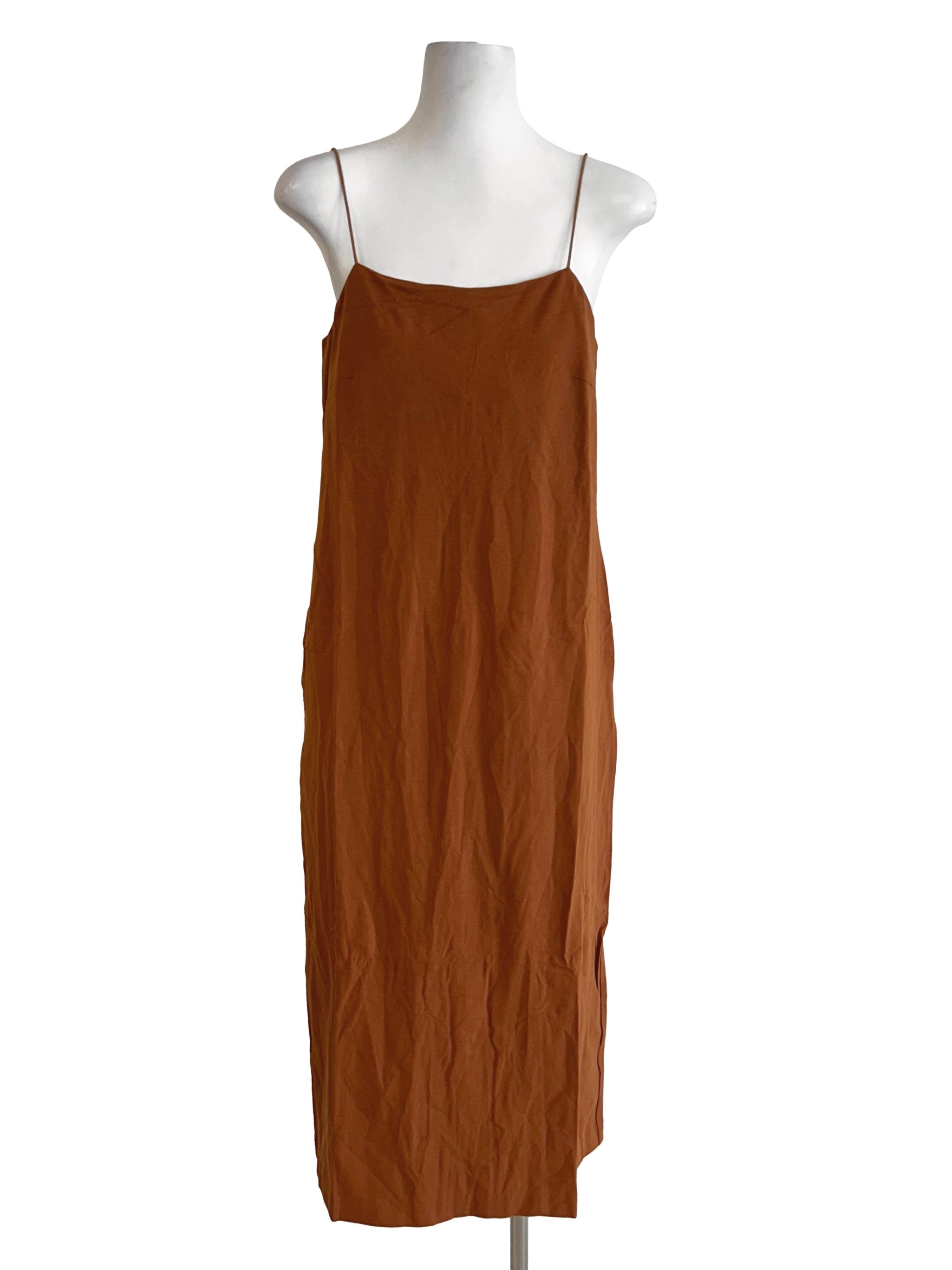 Burnt Orange Organic Jersey Slip Dress OSN