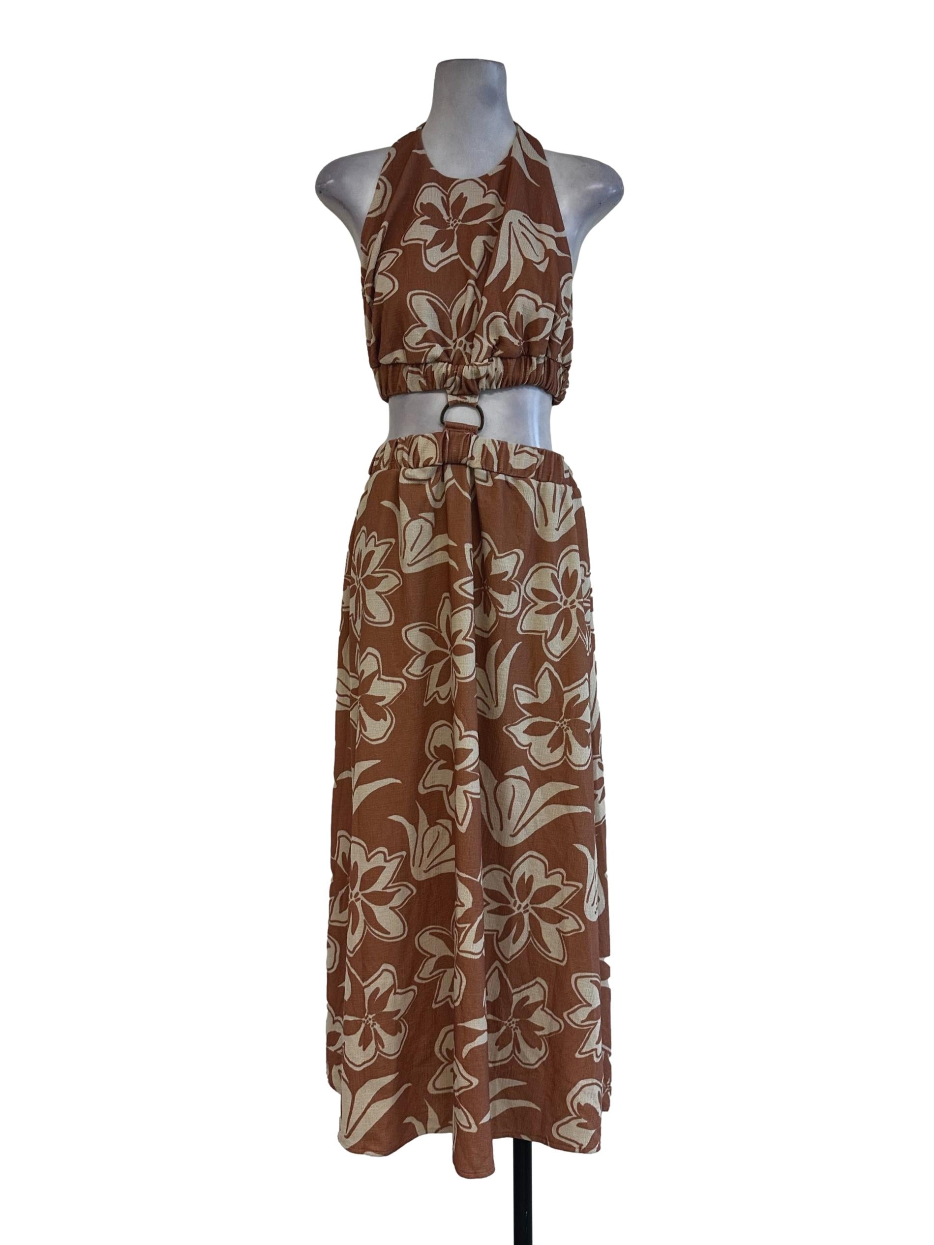 Marmalade Orange Flower Printed Dress