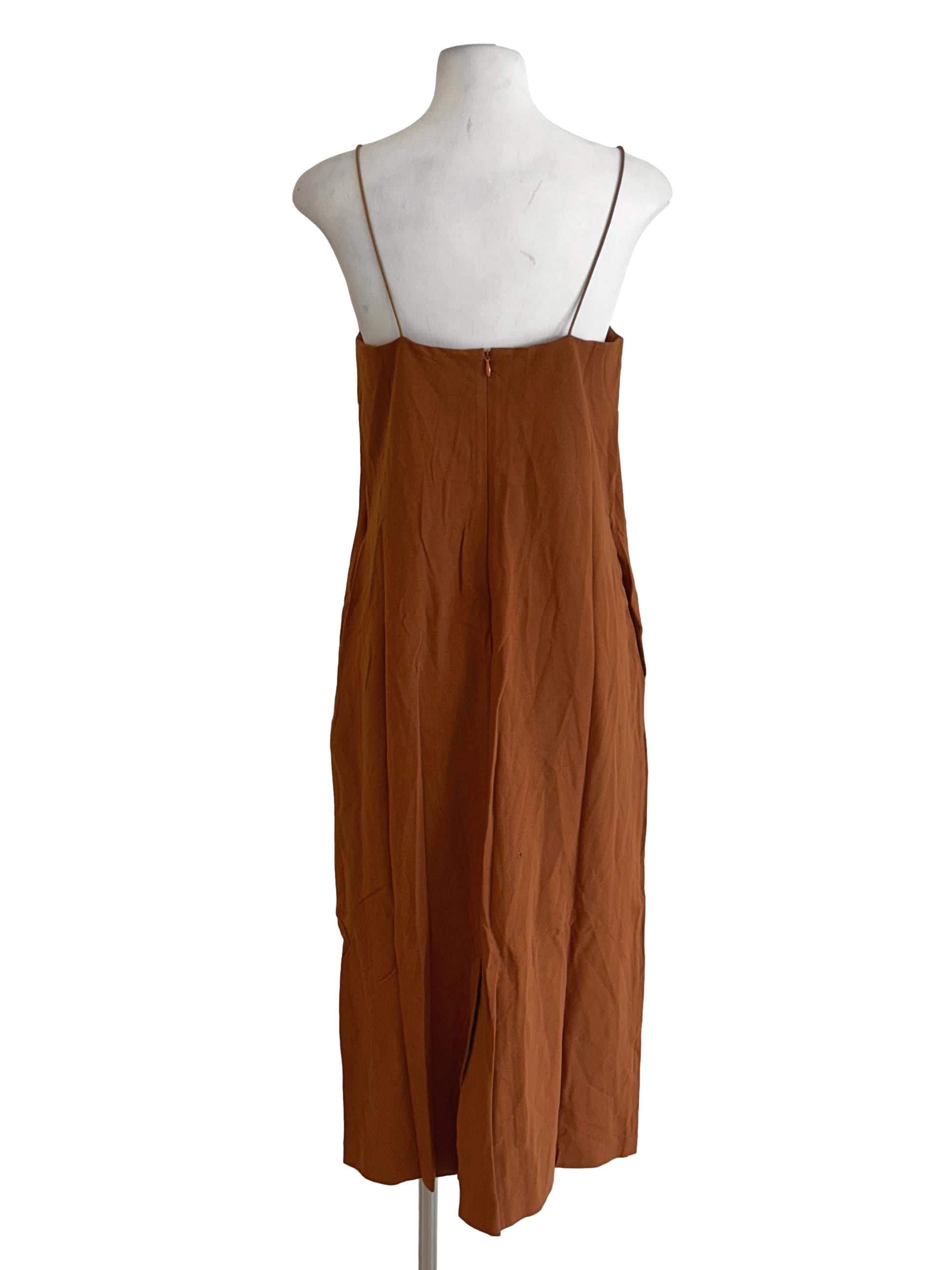 Burnt Orange Organic Jersey Slip Dress OSN