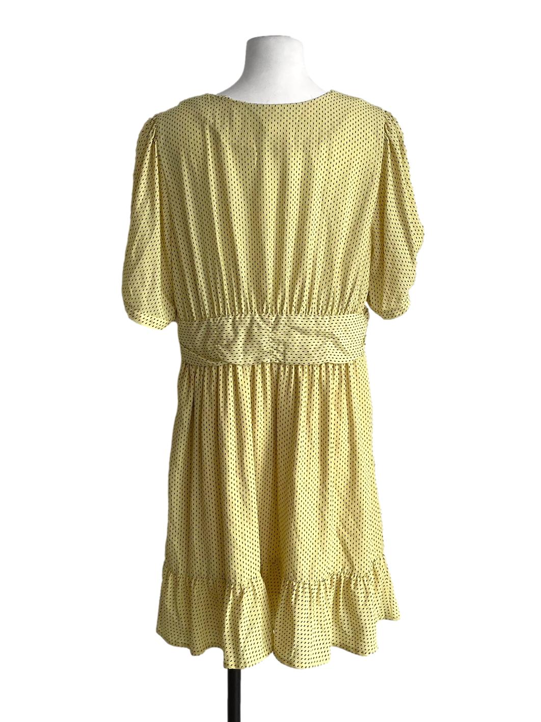 Yellow Geo Print French Dress