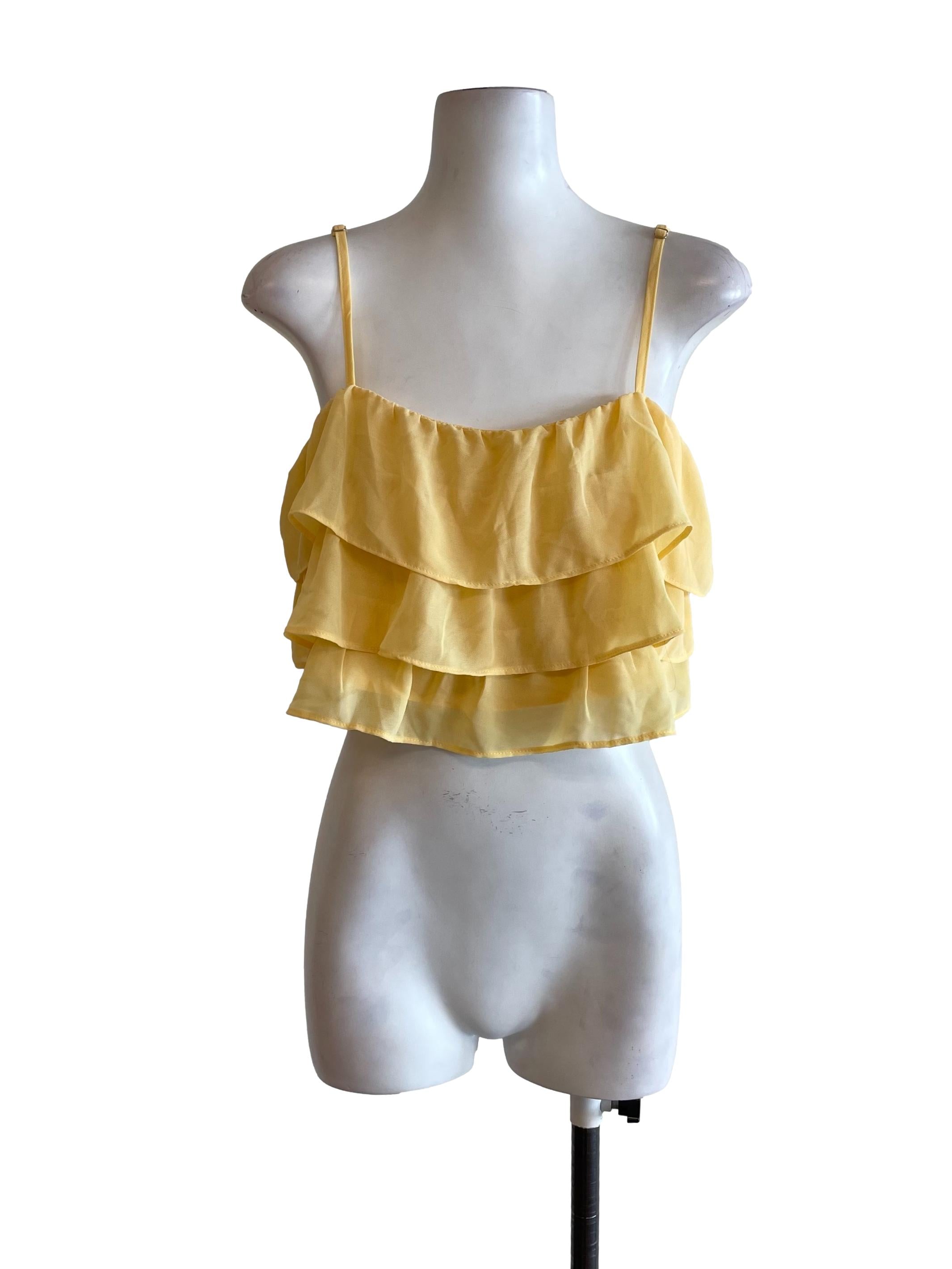 Yellow Layered Tube Top