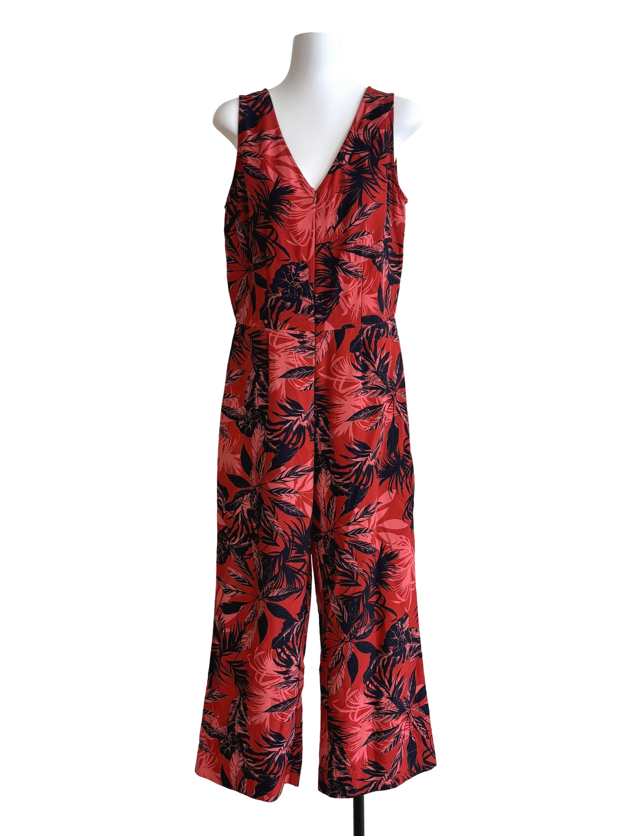 Scarlet Red Tropical Jumpsuit