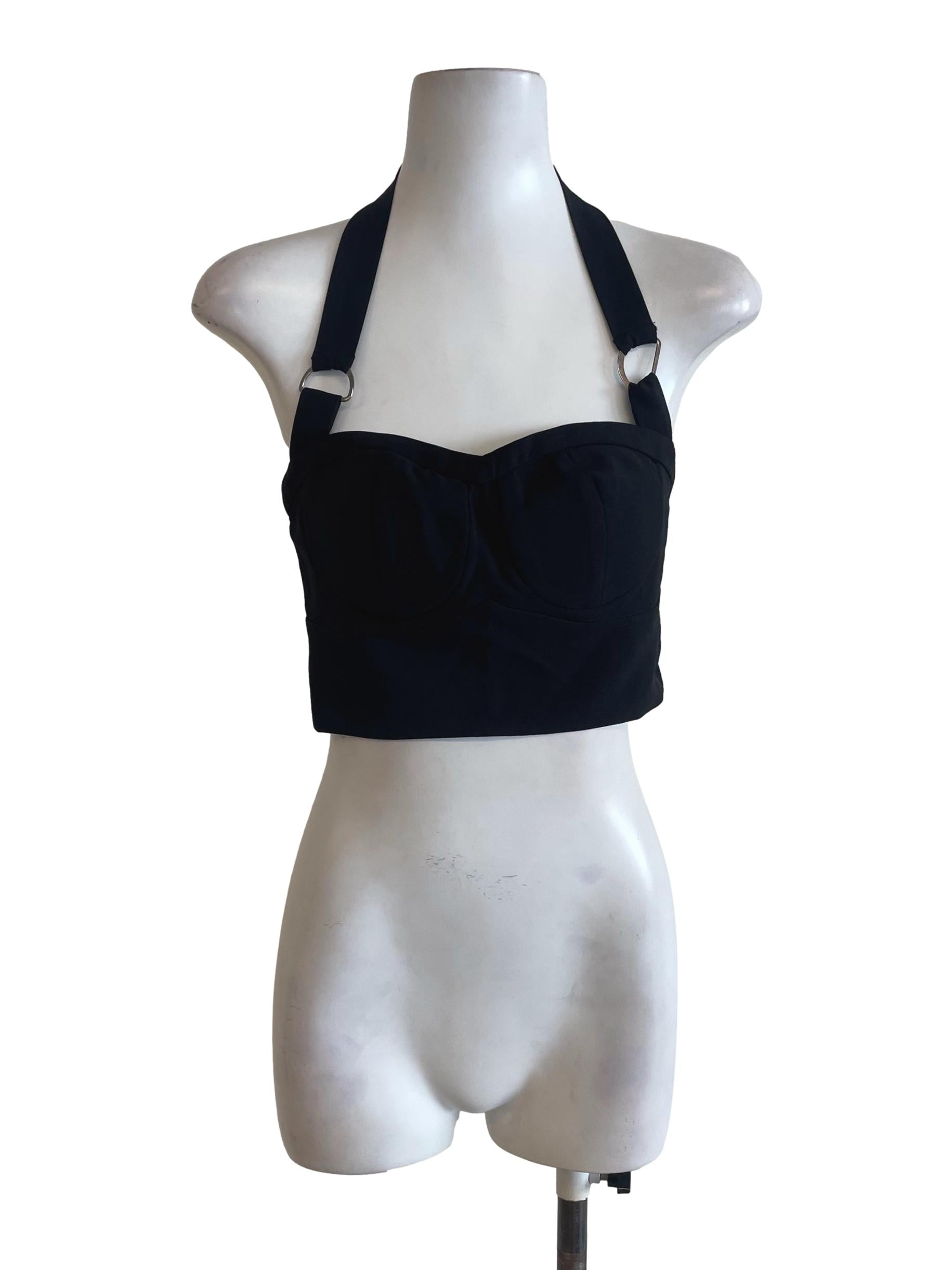 Black Halter Top YHF