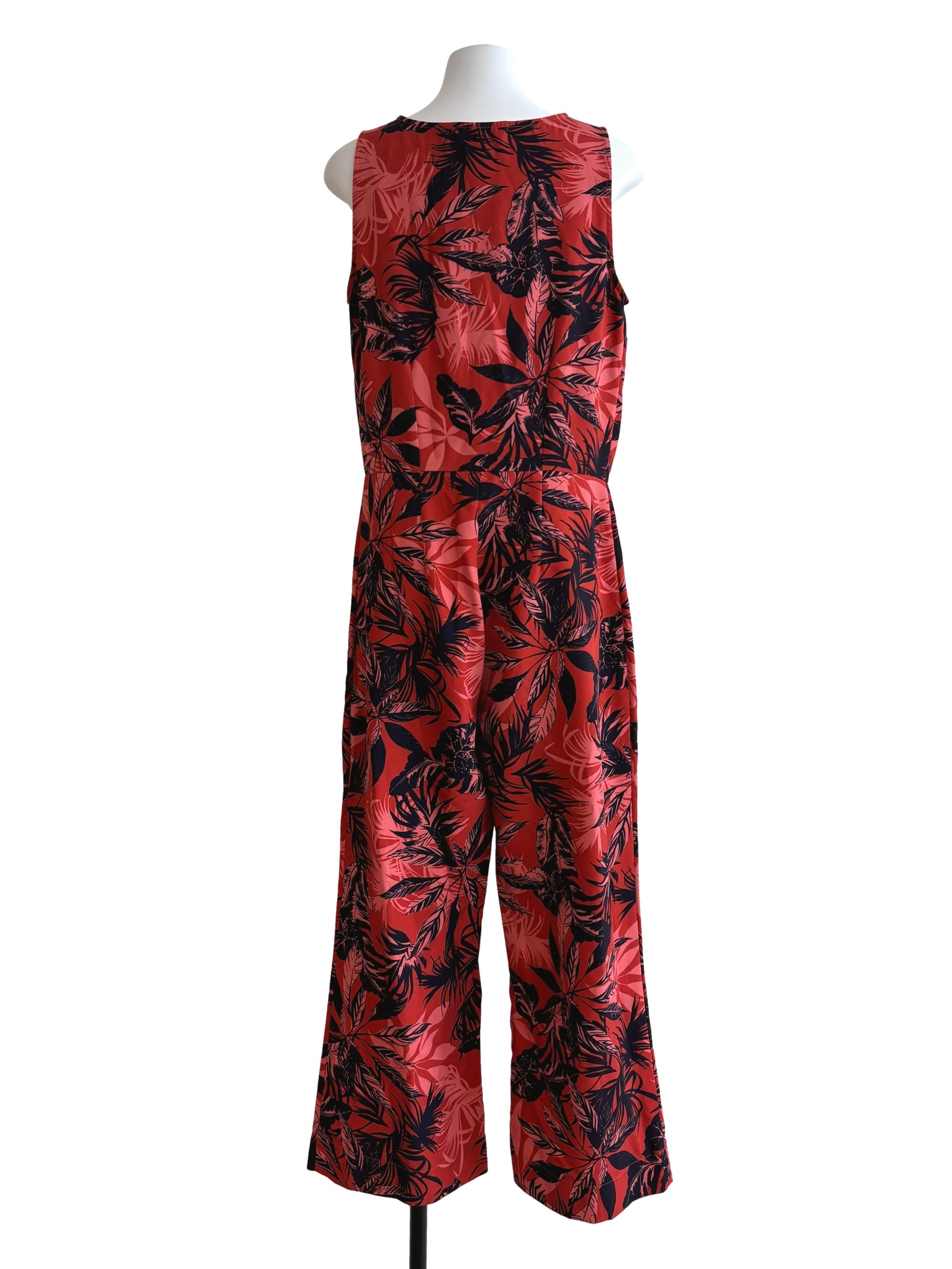 Scarlet Red Tropical Jumpsuit