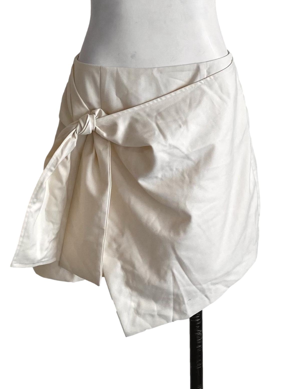 Soft Cream White Tie Wrap Skorts LB