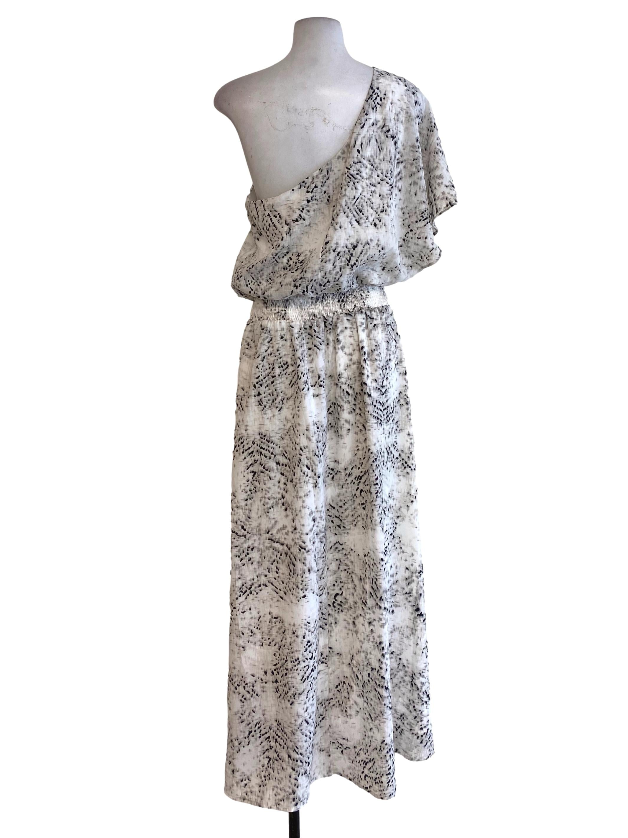 One Shoulder White Princess Dress