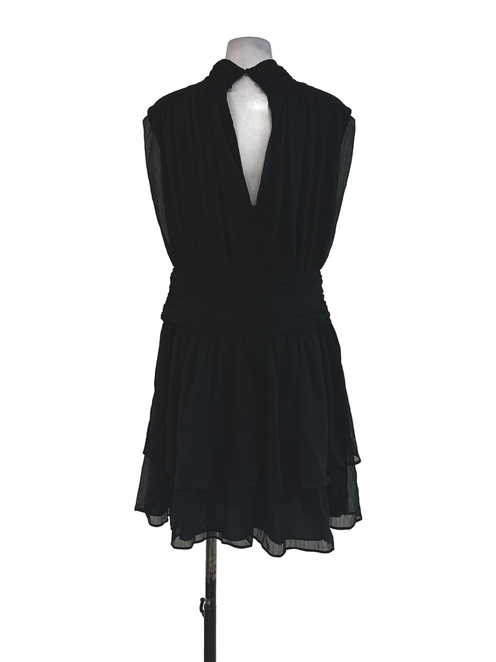 Black High Neck Sleeveless Dress