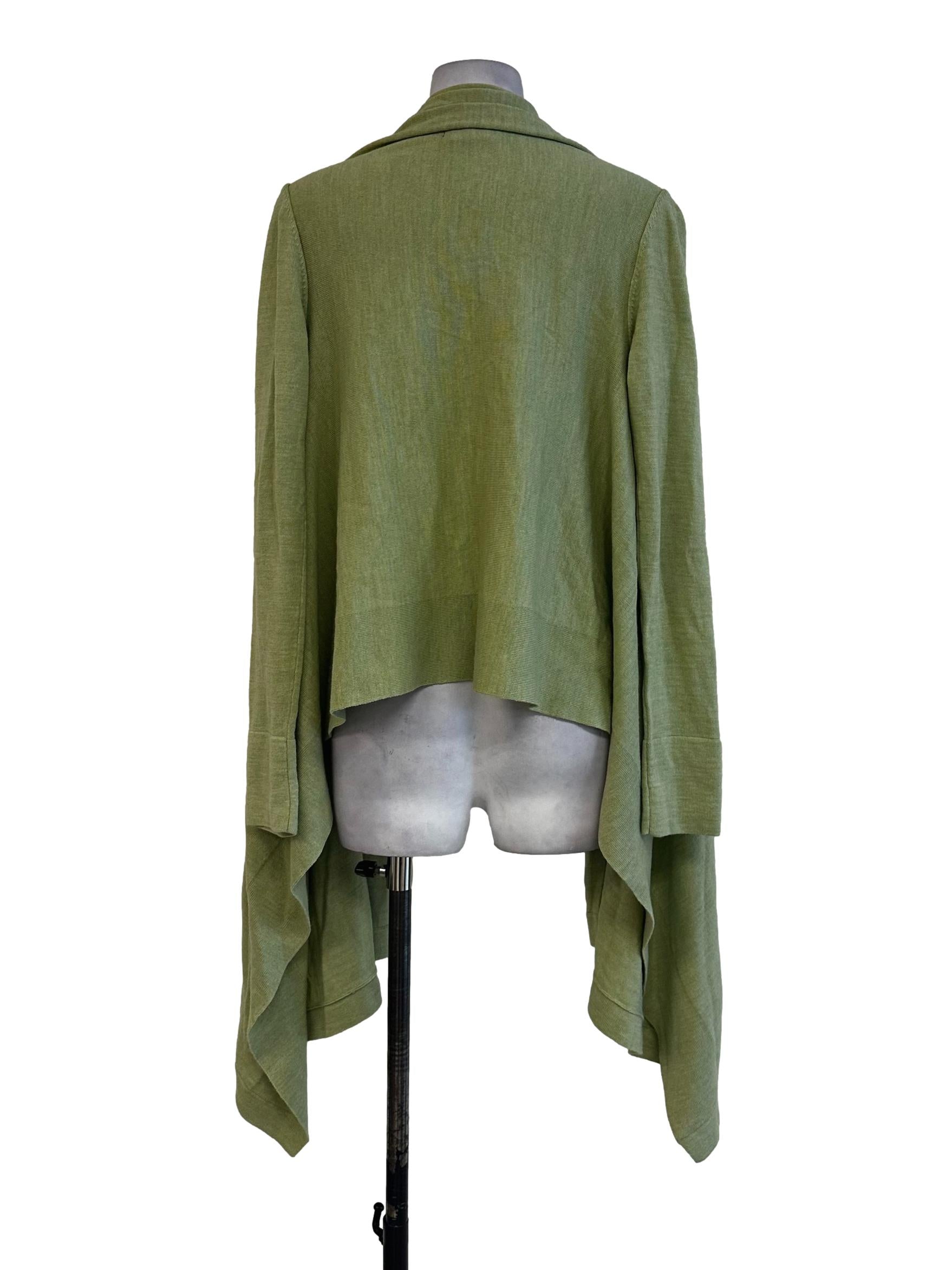 Lime Green Wool Cardigan