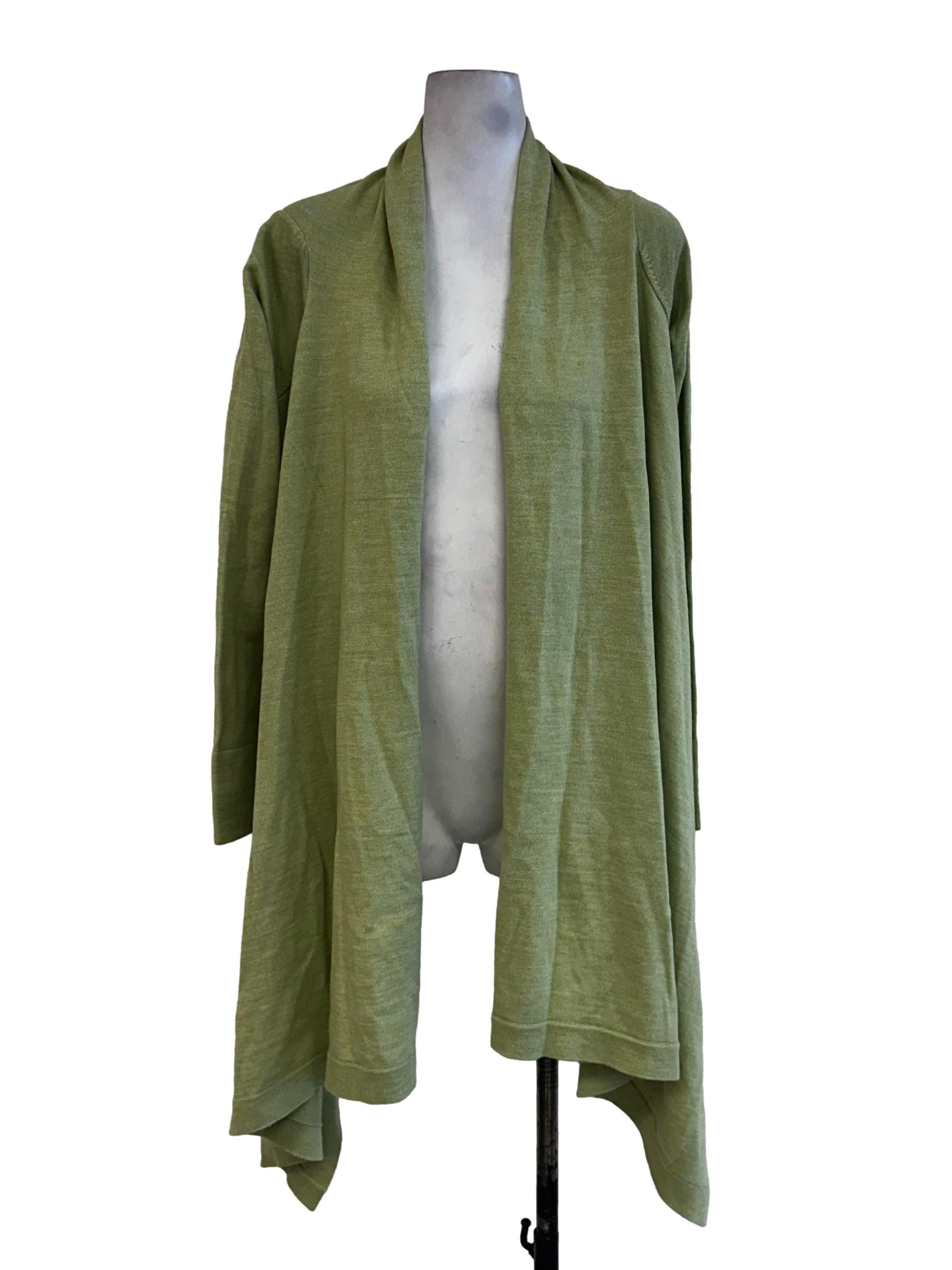 Lime Green Wool Cardigan