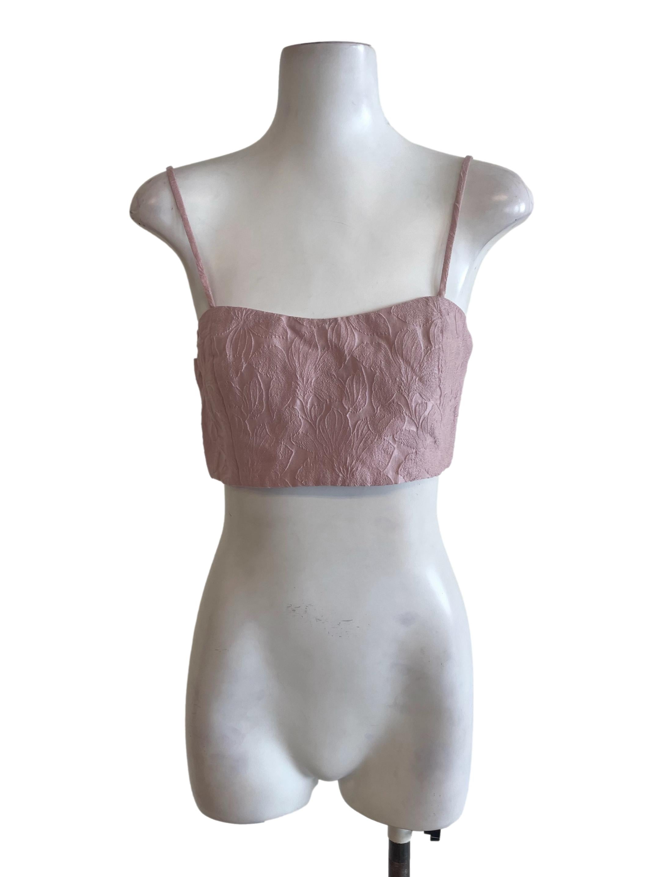 Rose Gold Spaghetti Strap Crop Top LB