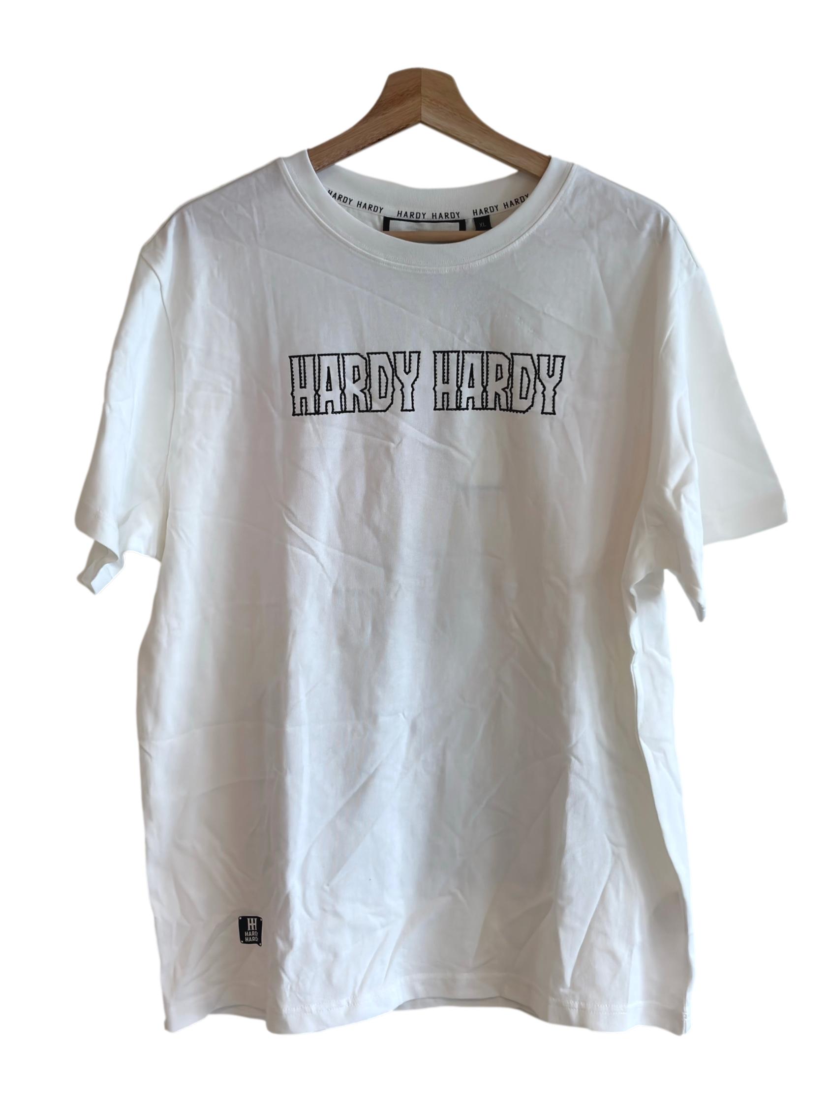 White Bear Logo Beads Cotton T-Shirt