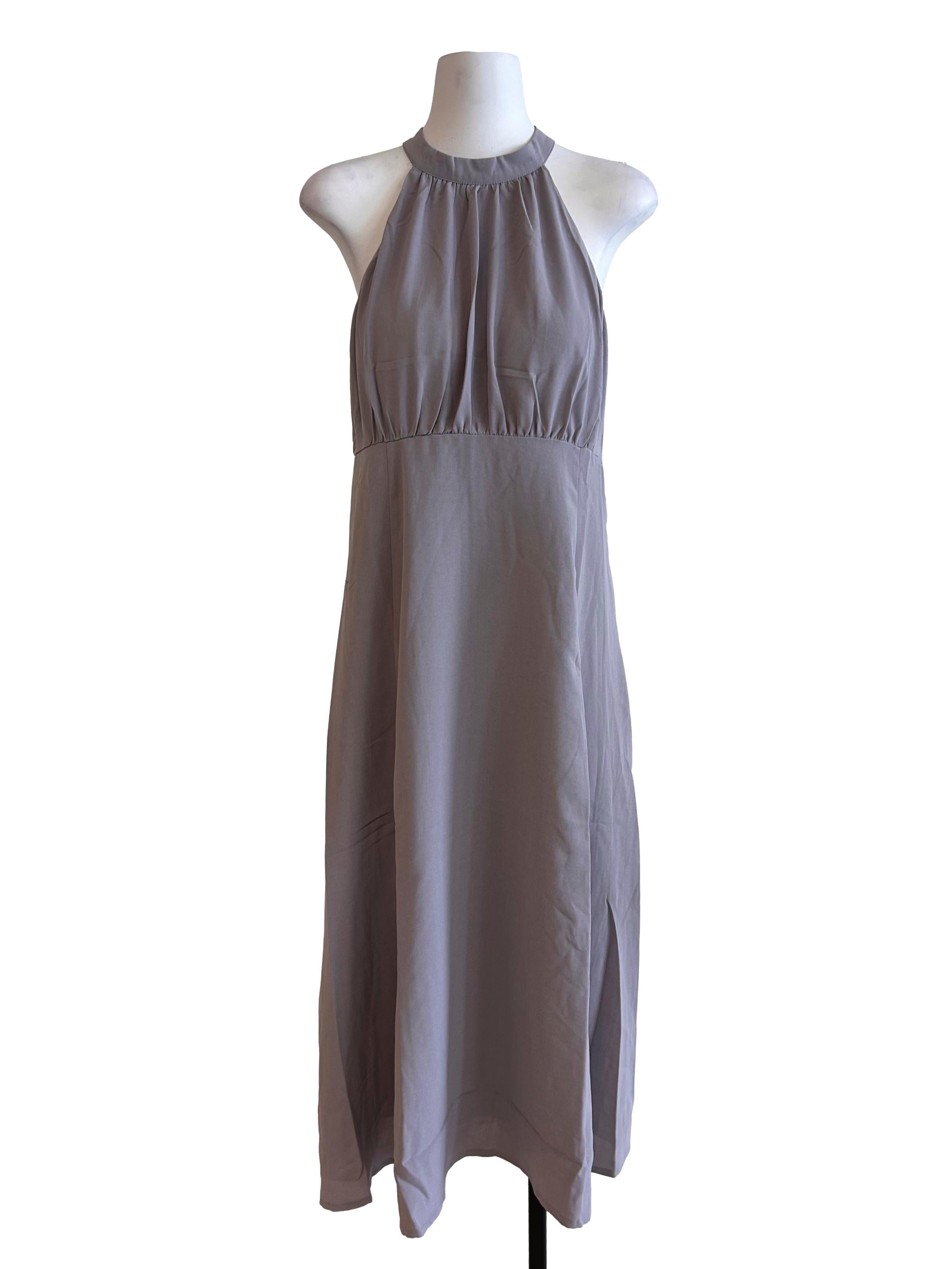 Lavender Halter Neck Dress