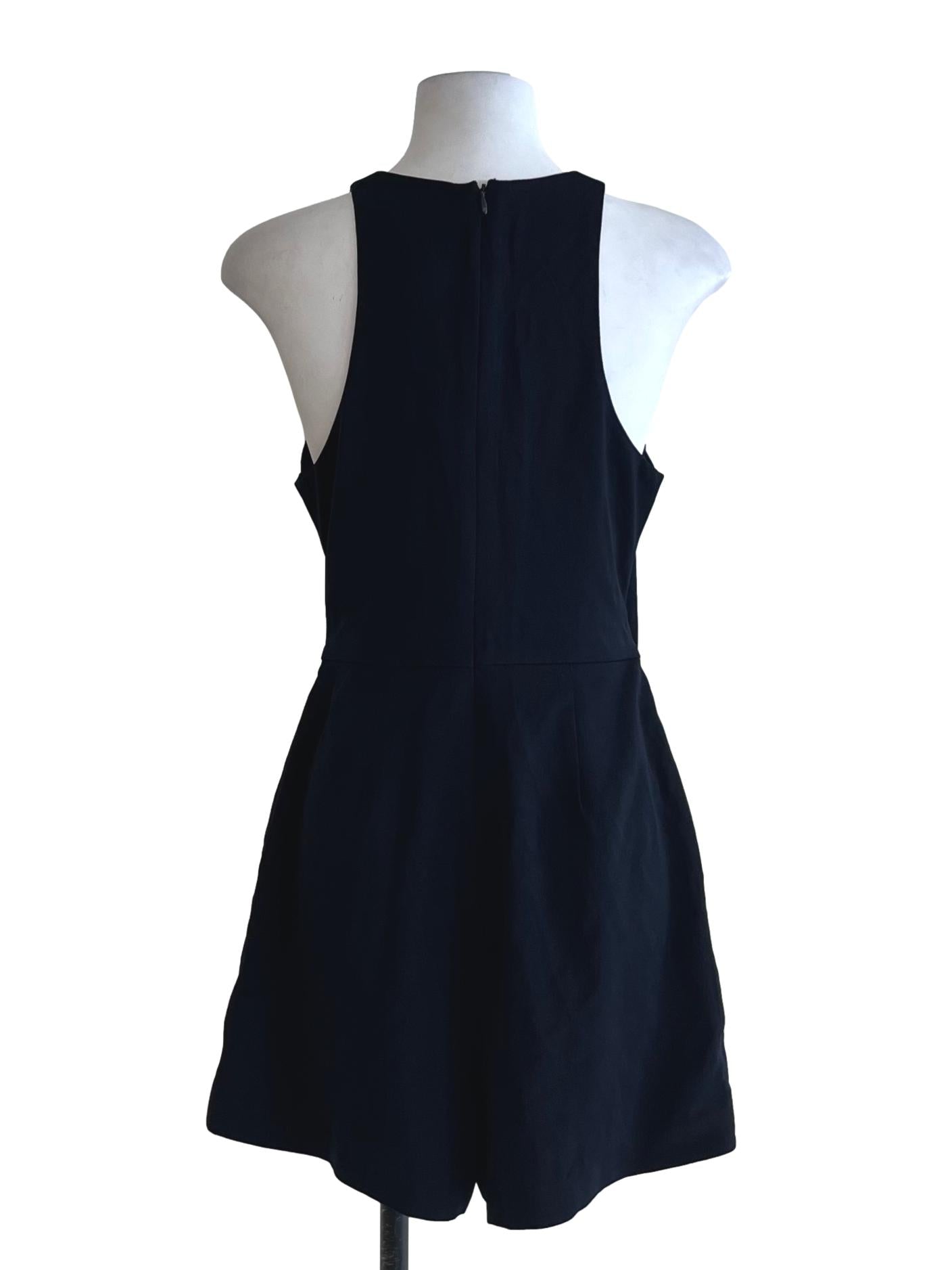 Peacock Blue Jewel Neckline Romper