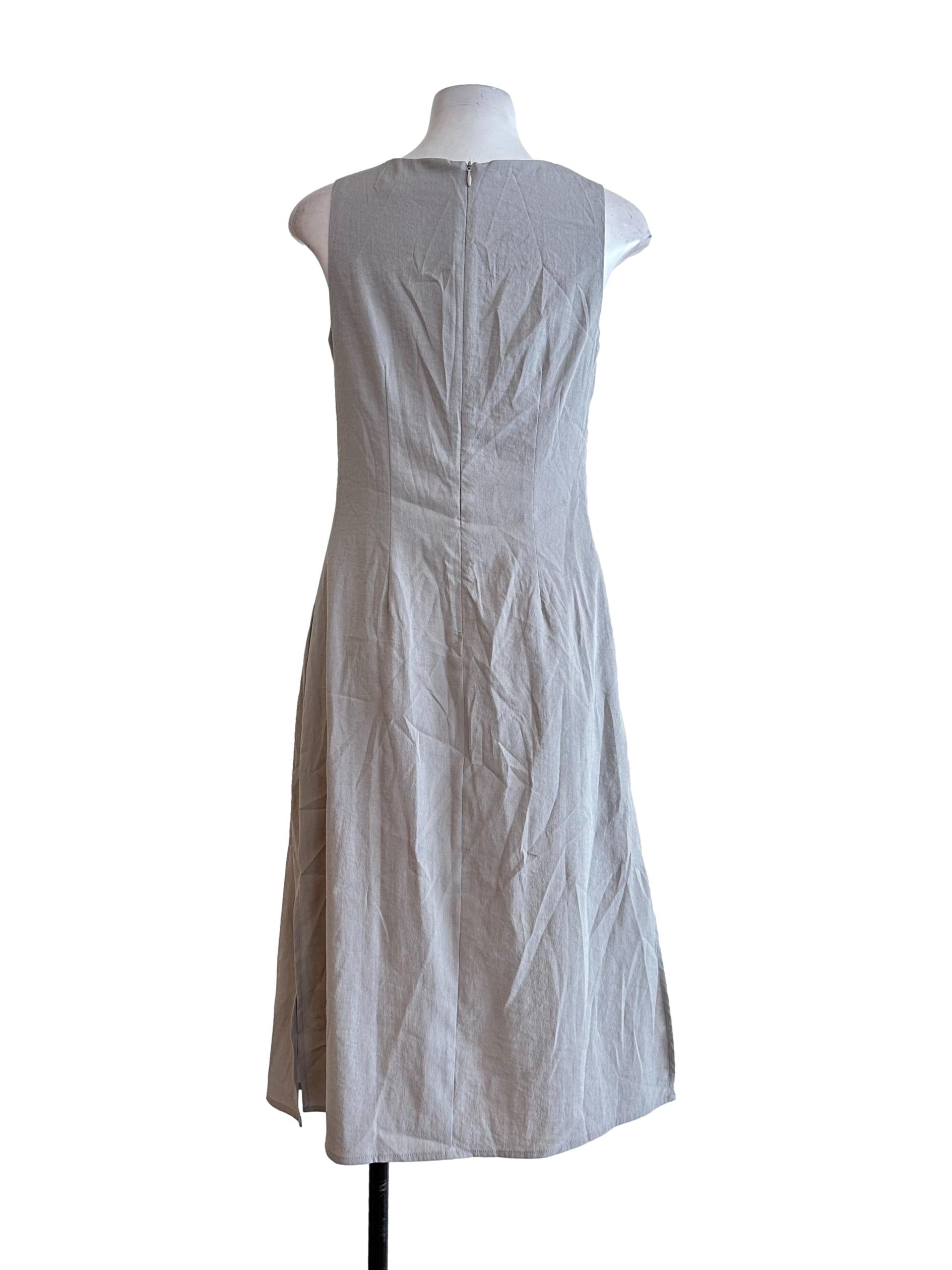 Cloud Grey Plain Dress