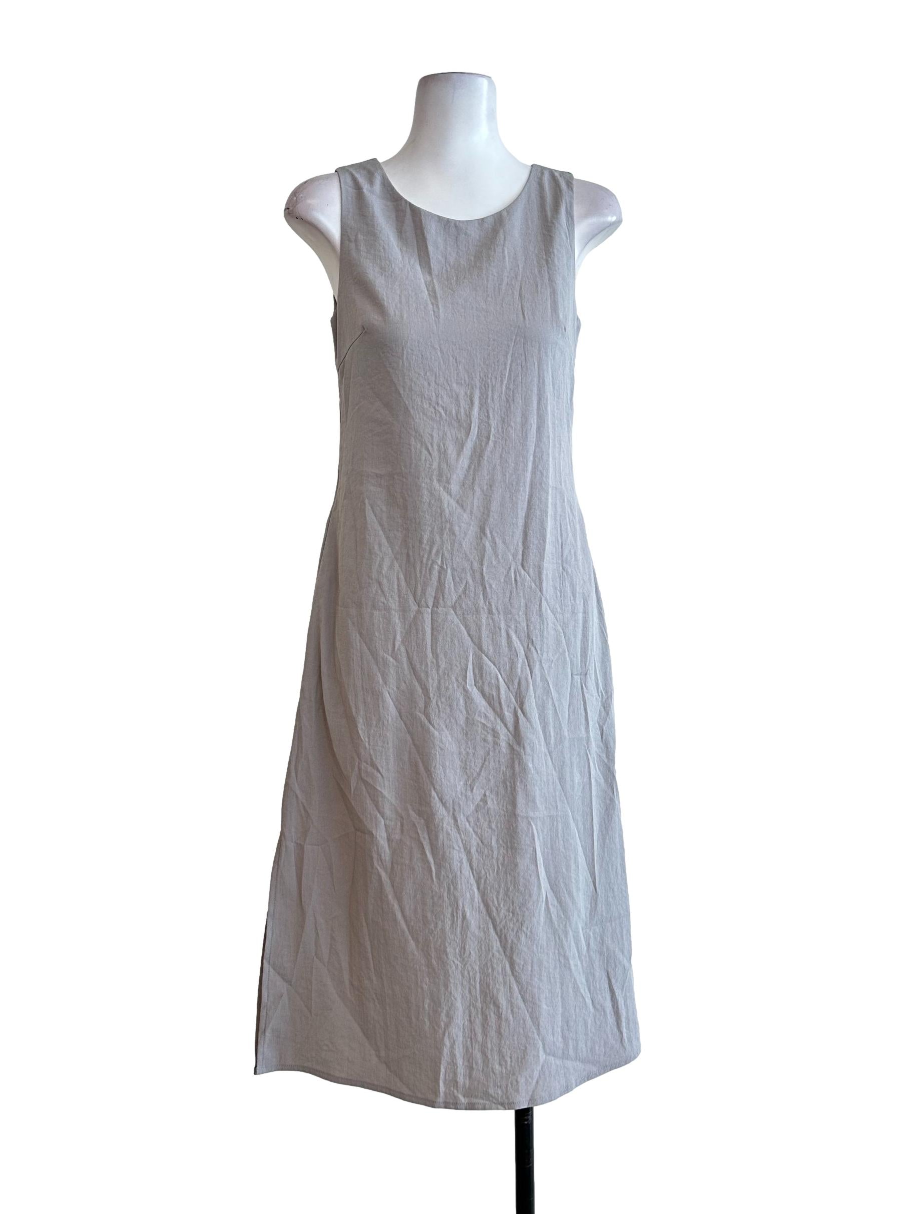 Cloud Grey Plain Dress