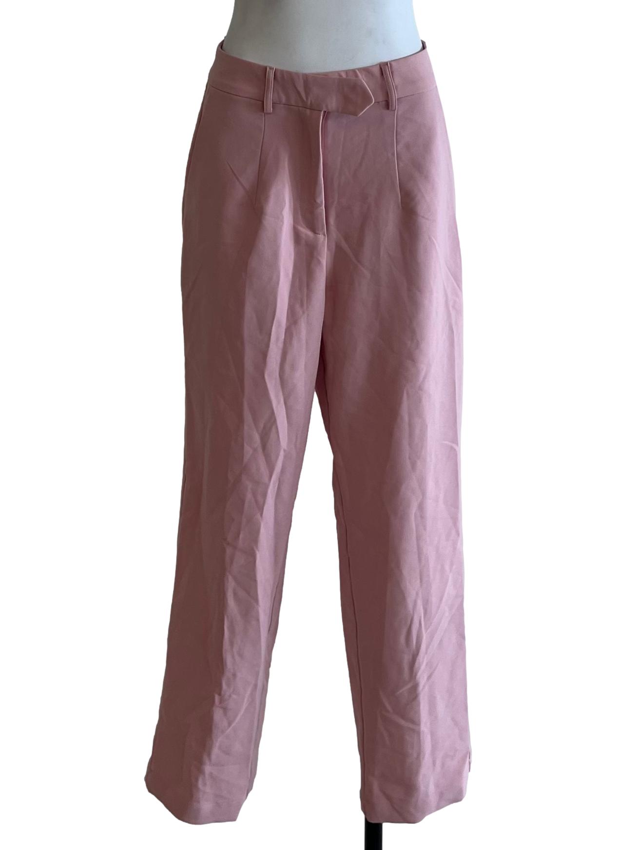 Blush Pink Plain Formal Pants