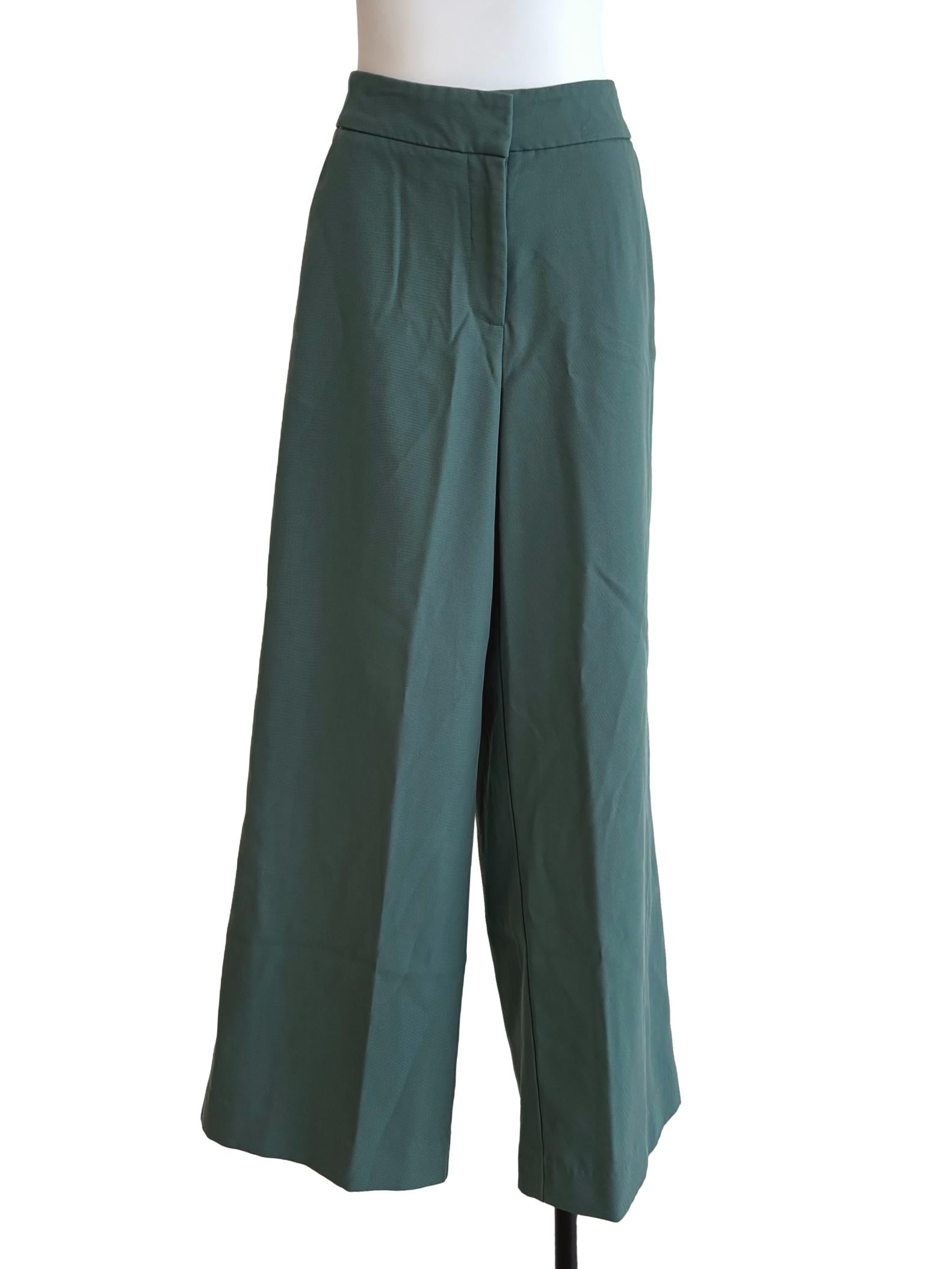 Teal Green Wide Pants