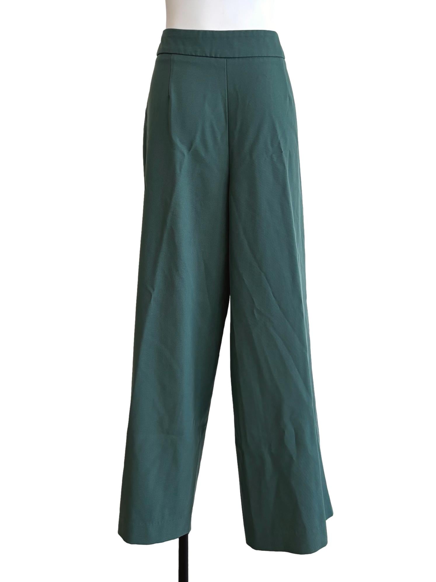 Teal Green Wide Pants