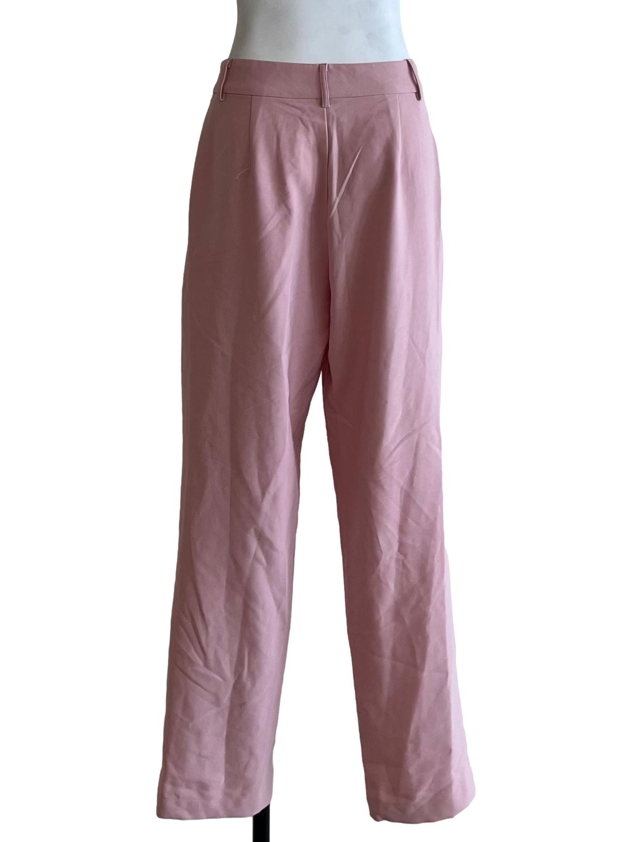 Blush Pink Plain Formal Pants