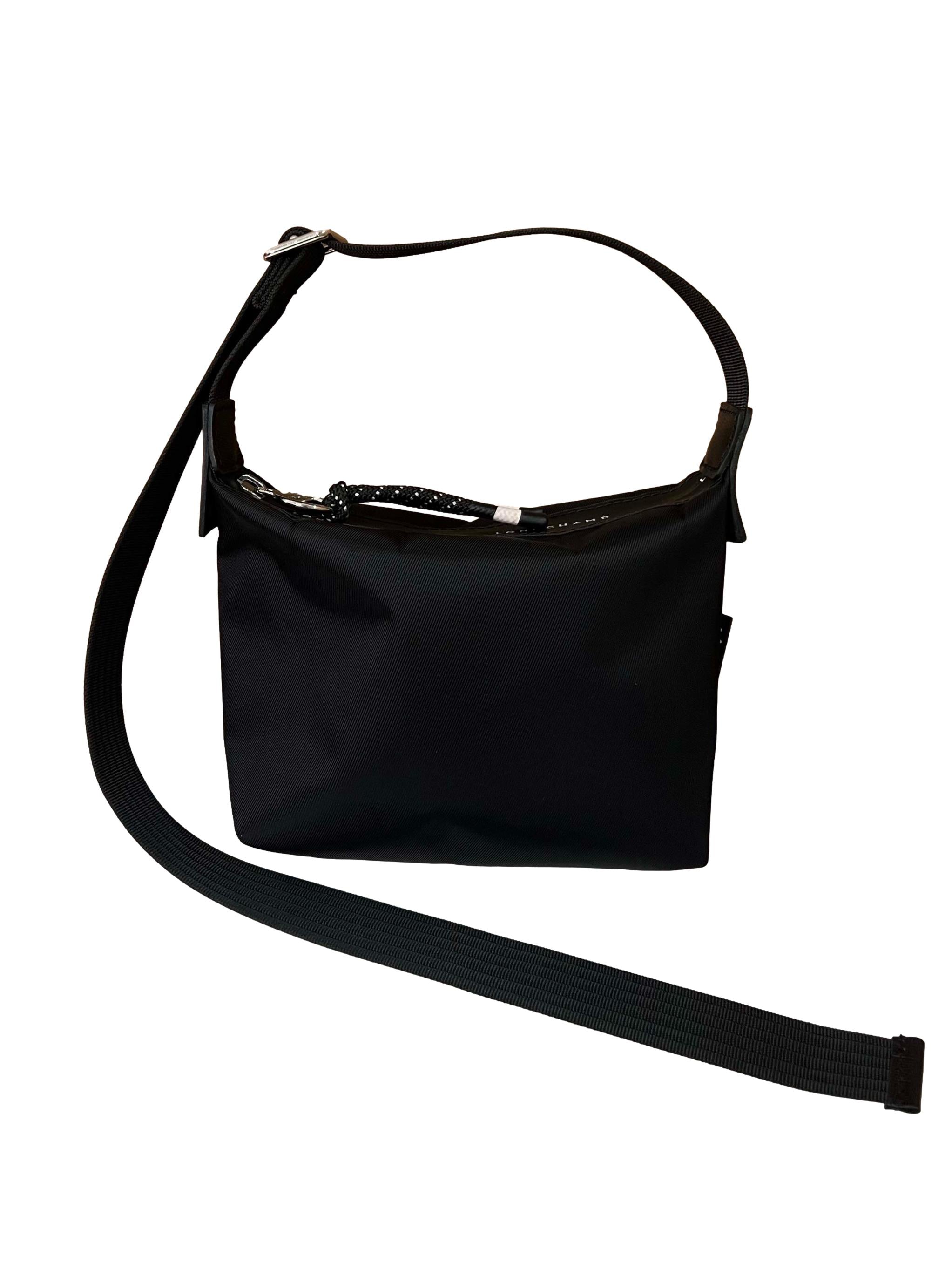 Black Nylon Longchamp Crossbody Bag CSN*