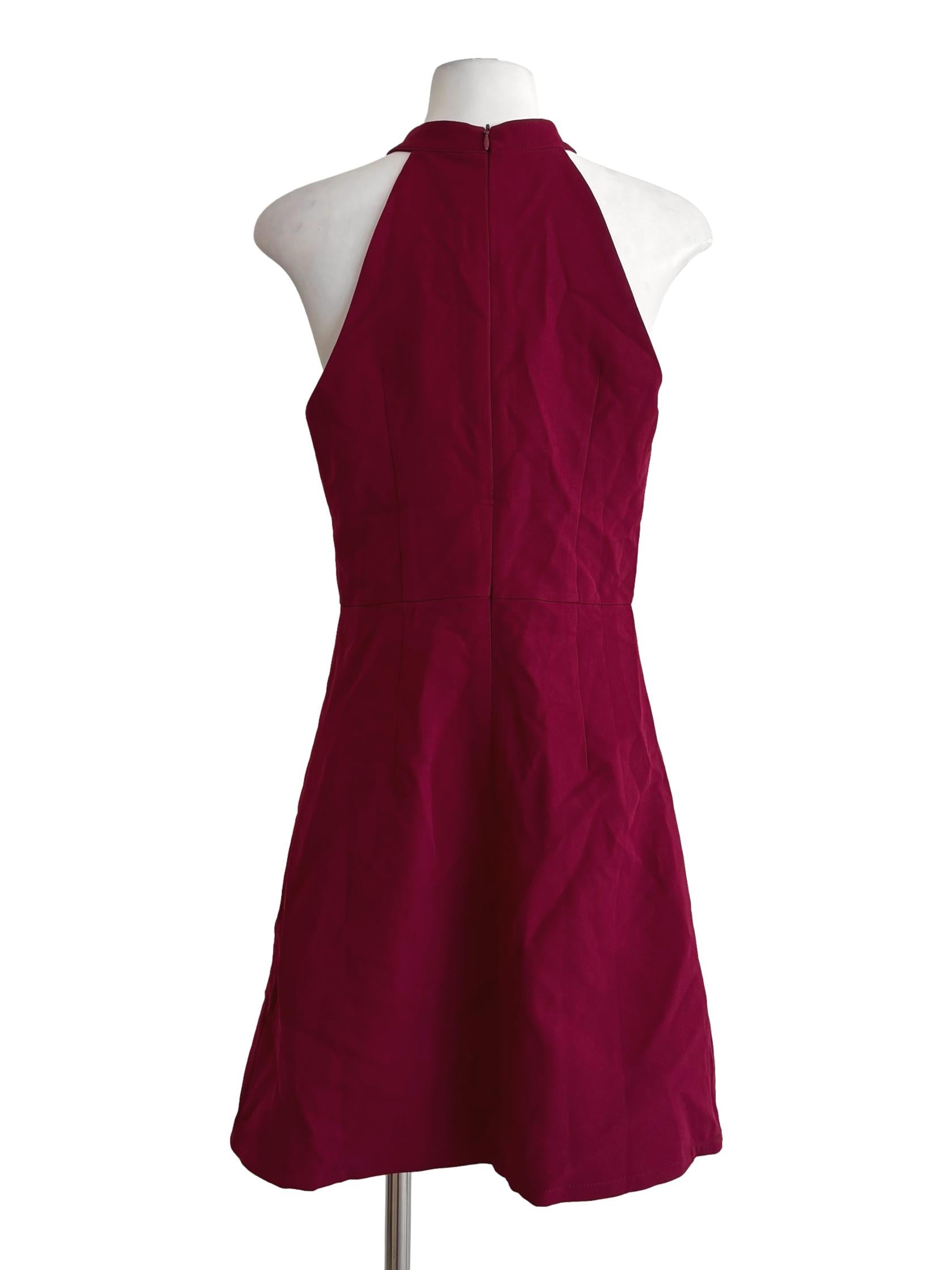 Crimson Red Sleeveless Cheongsam Dress