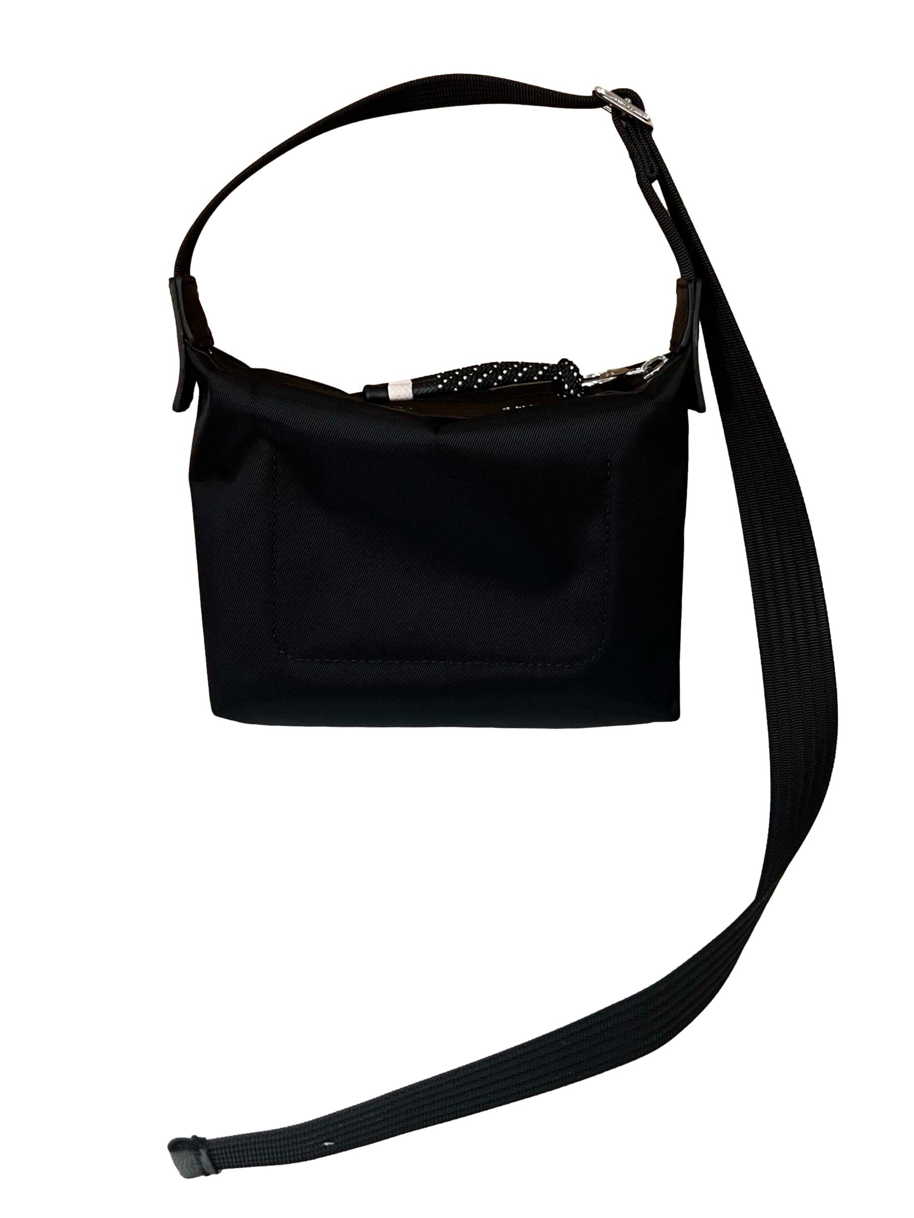 Black Nylon Longchamp Crossbody Bag CSN*
