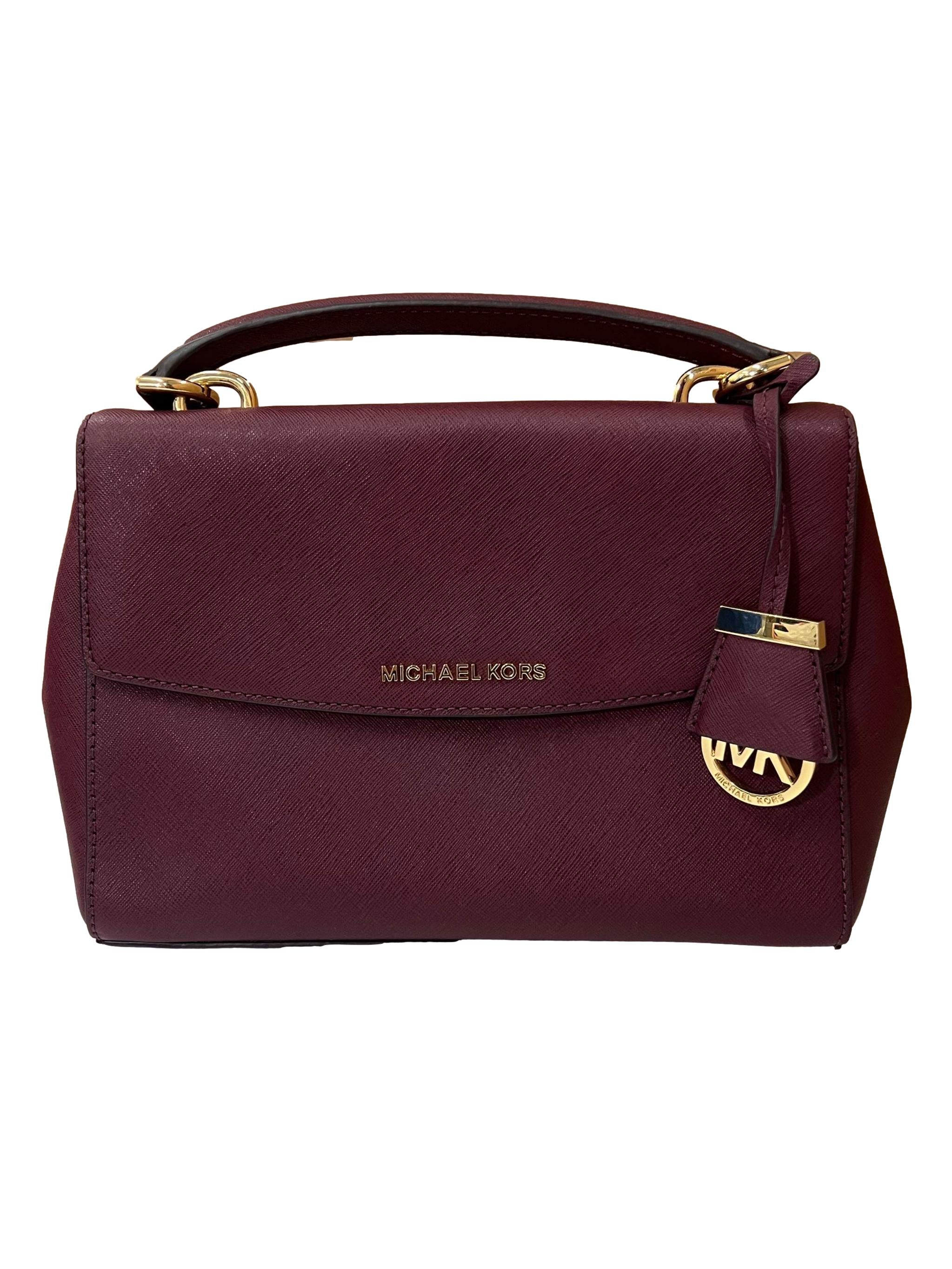 Maroon Leather Michael Kors Handbag CSN