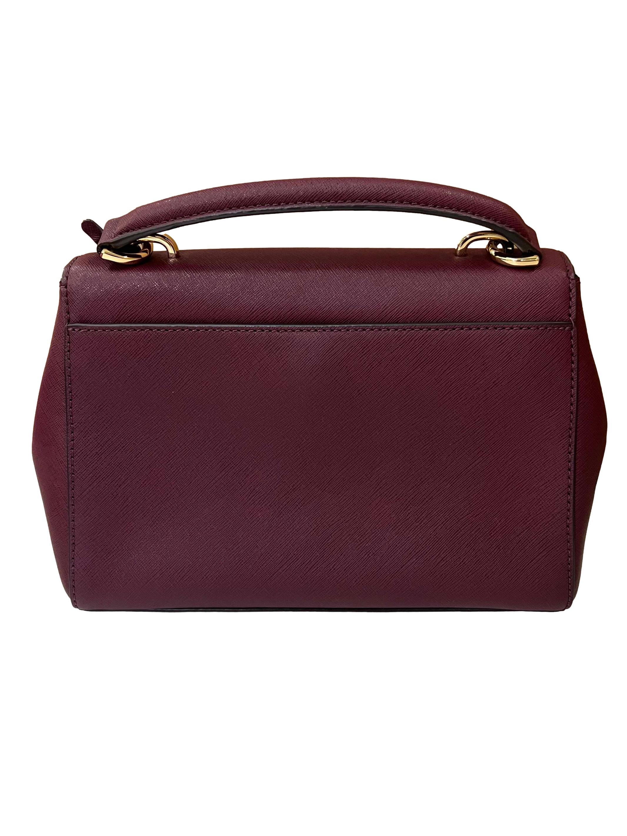 Maroon Leather Michael Kors Handbag CSN