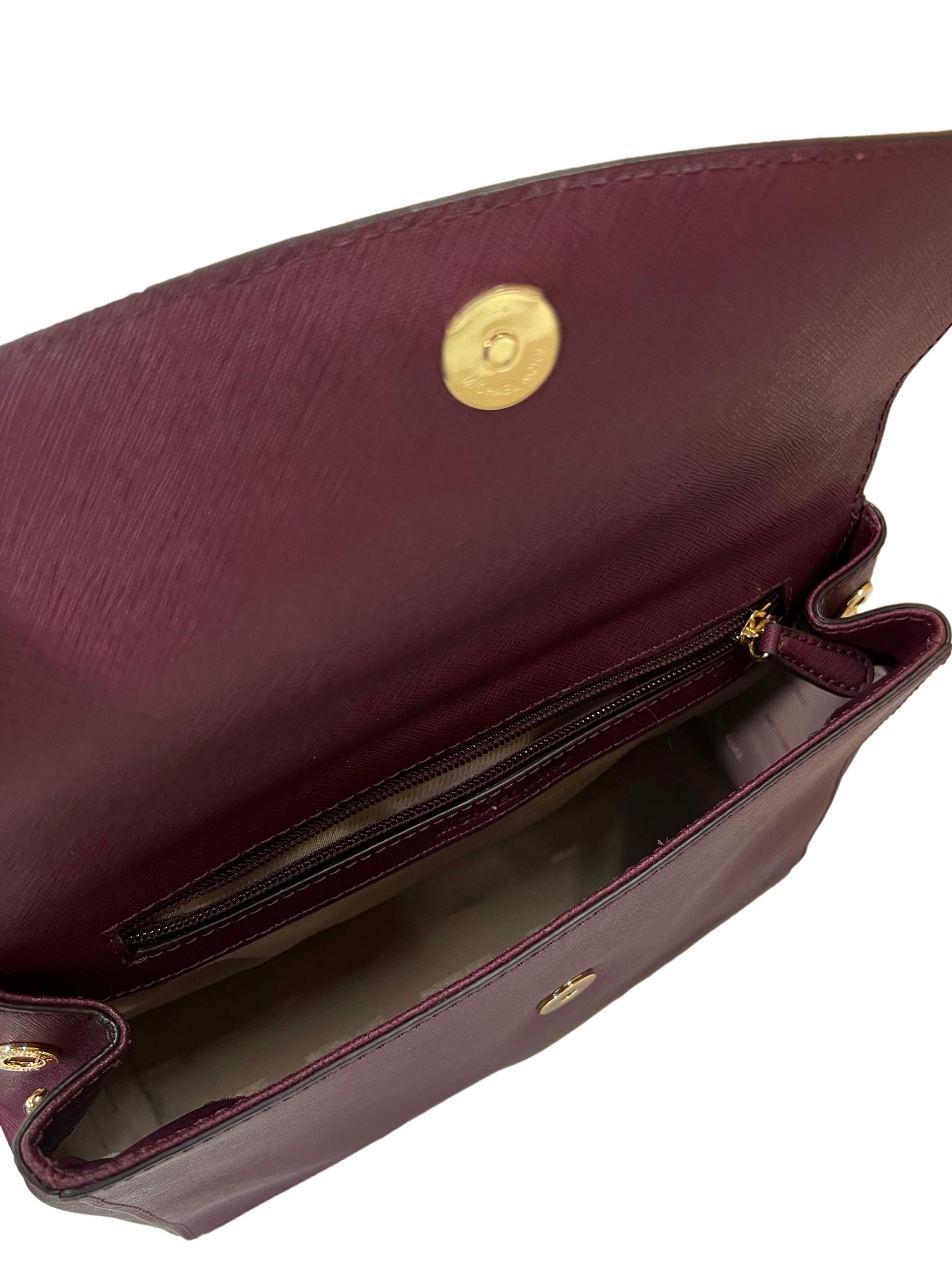 Maroon Leather Michael Kors Handbag CSN