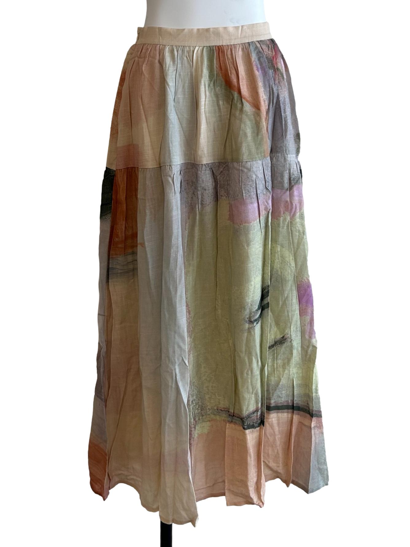 Soleil Rayon Tiered Skirt OSN