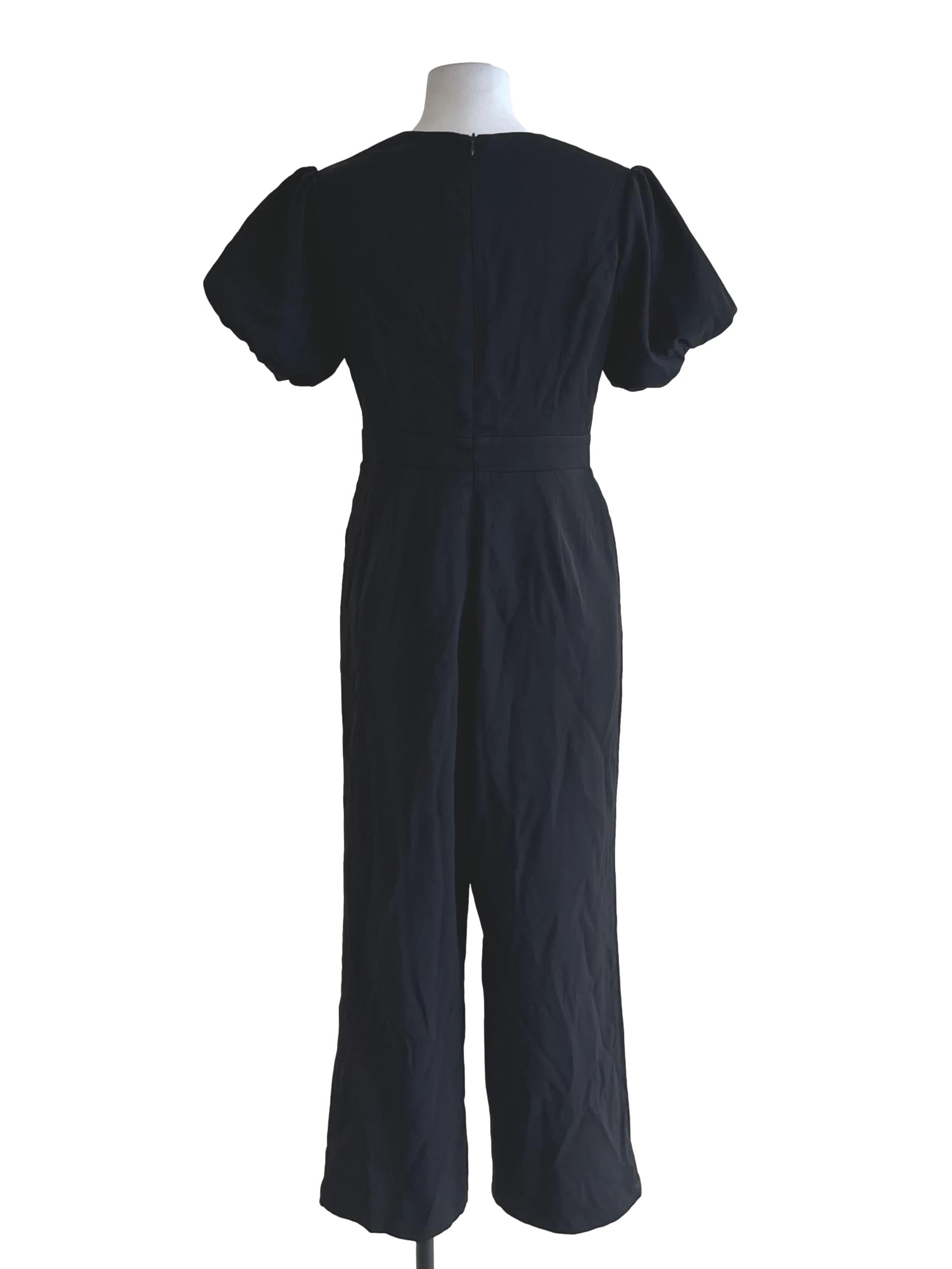Black Sweetheart Neckline Jumpsuit