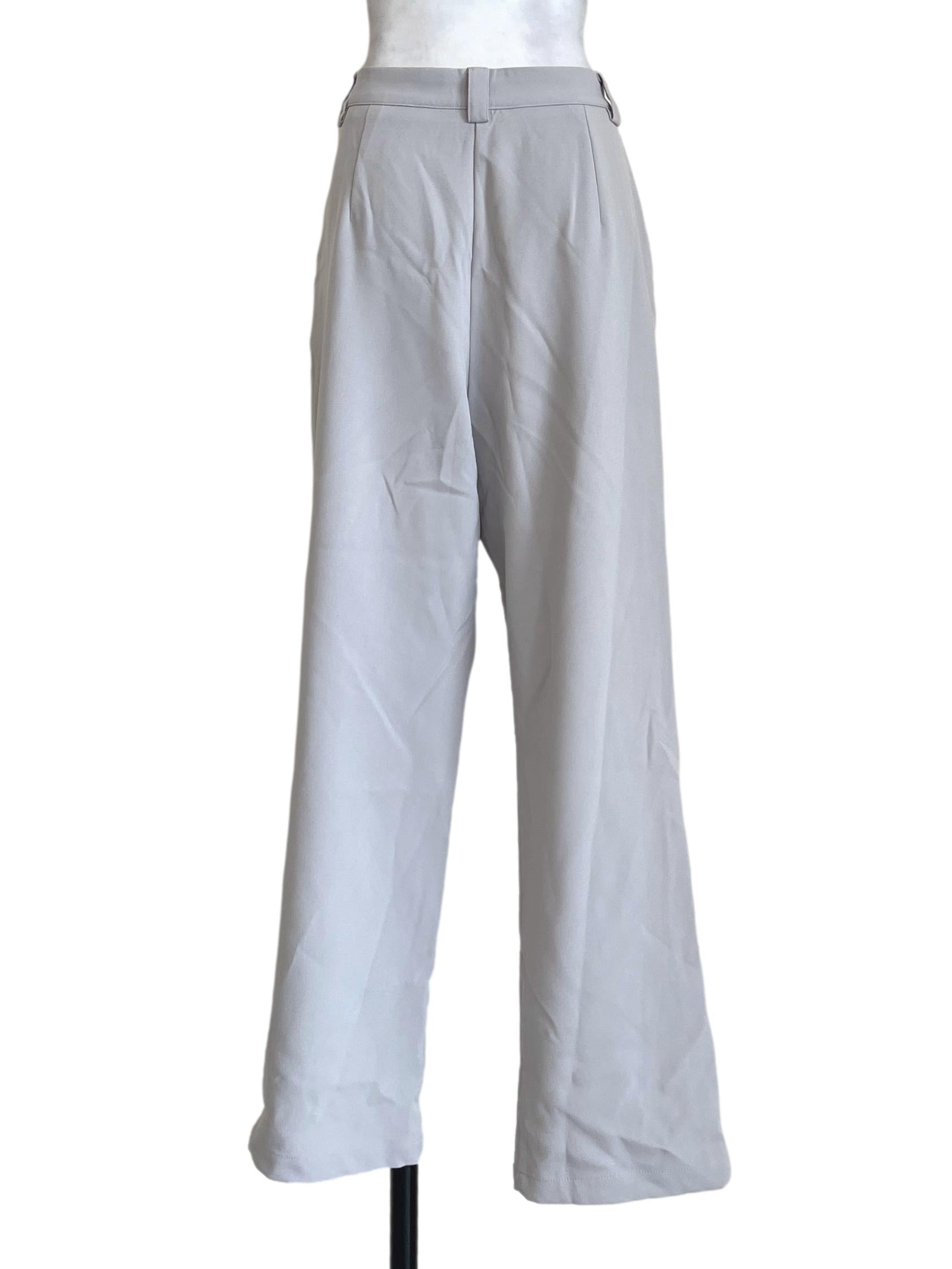Cloud Grey Wide Leg Pants