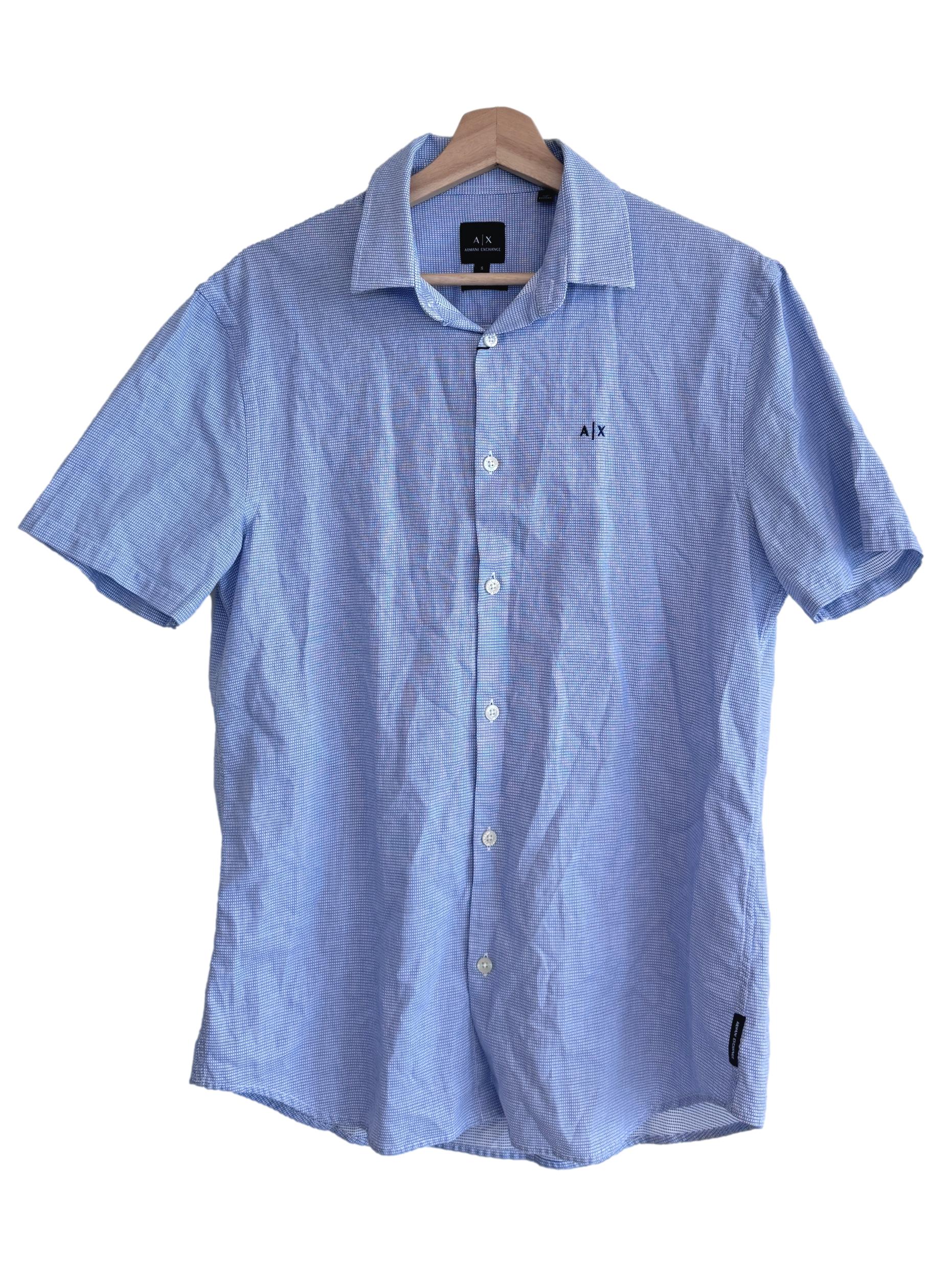 Blue Graph Check Shirt