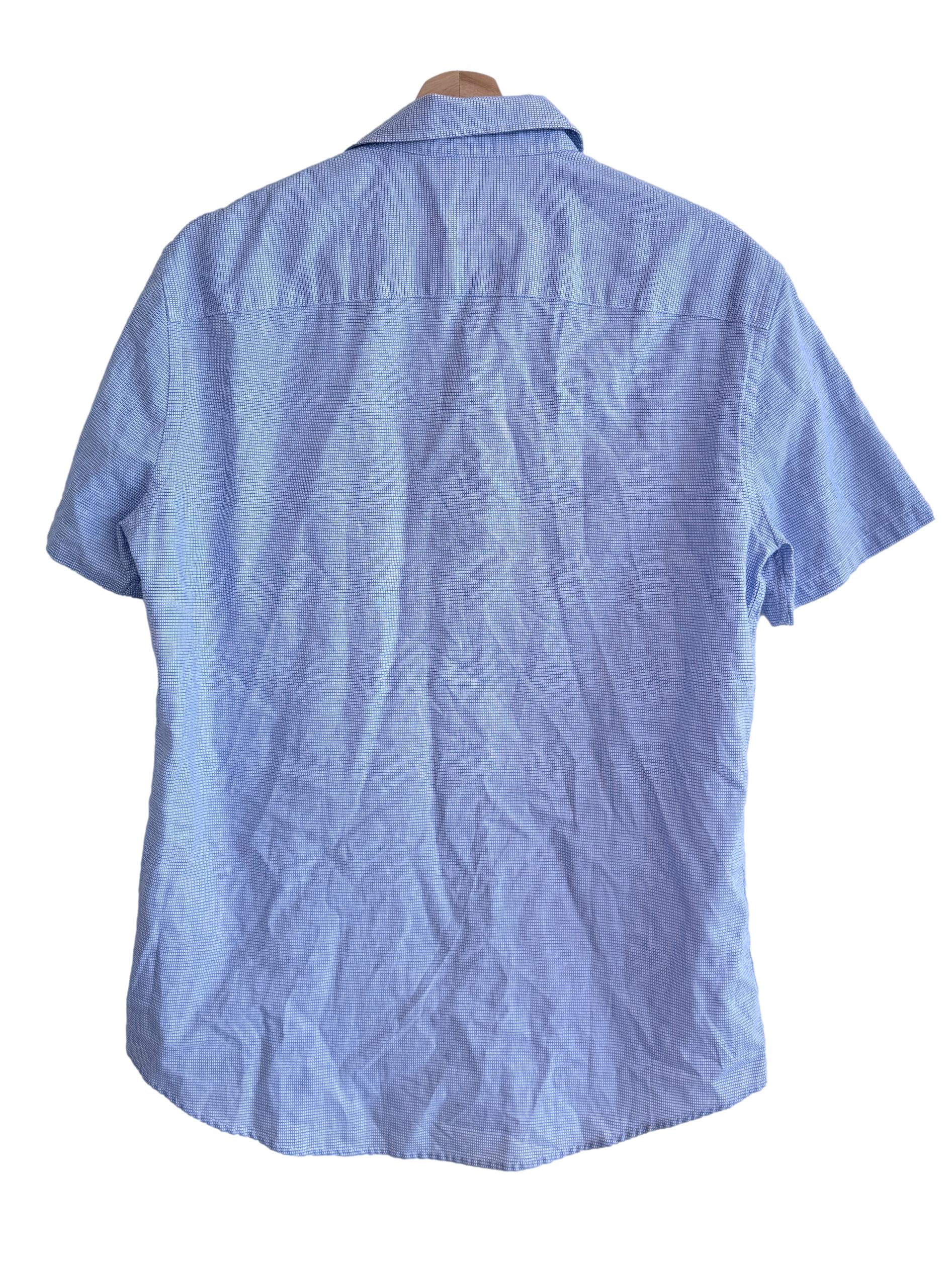 Blue Graph Check Shirt