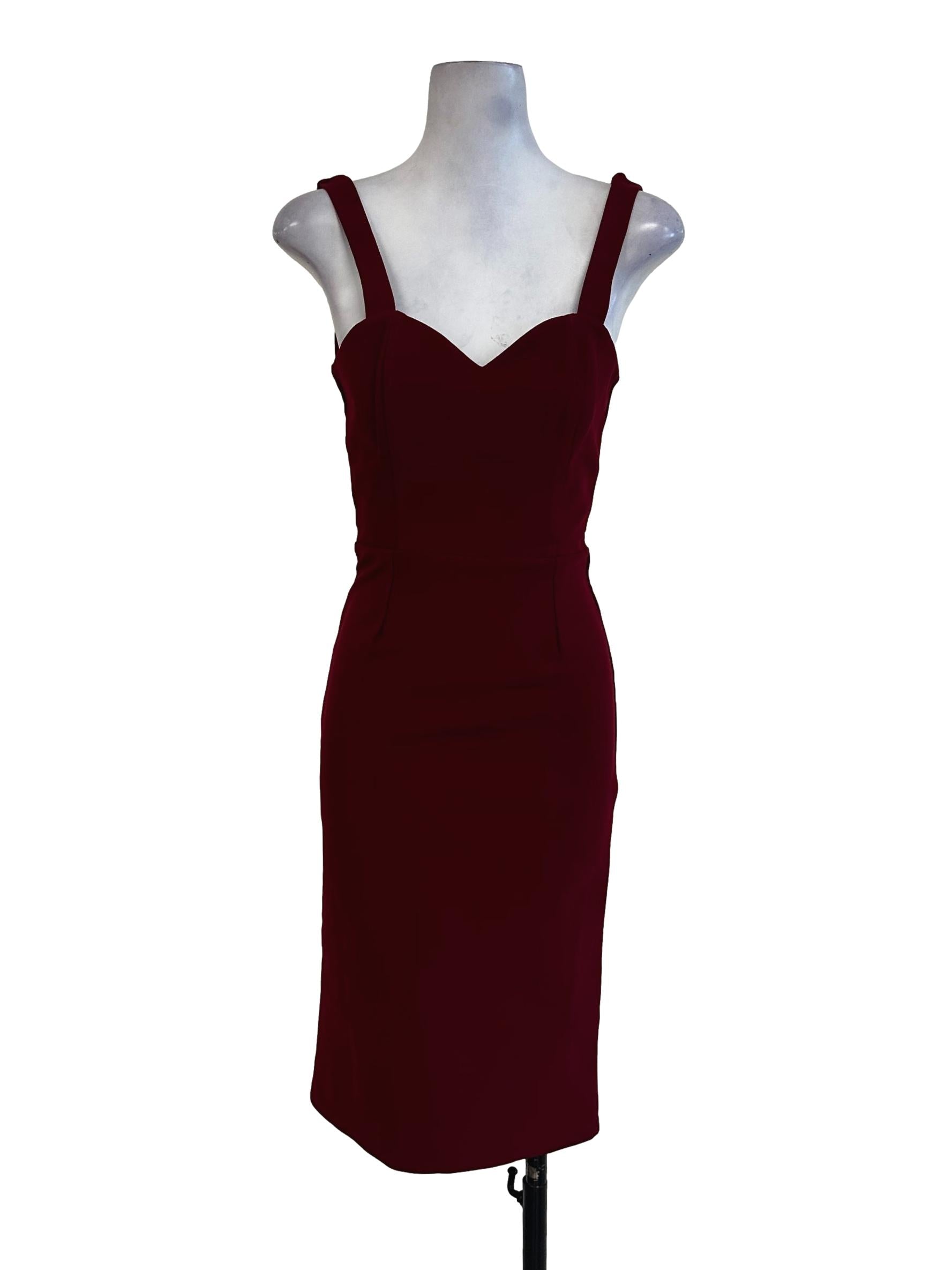 Apple Red Sleeveless Midi Dress