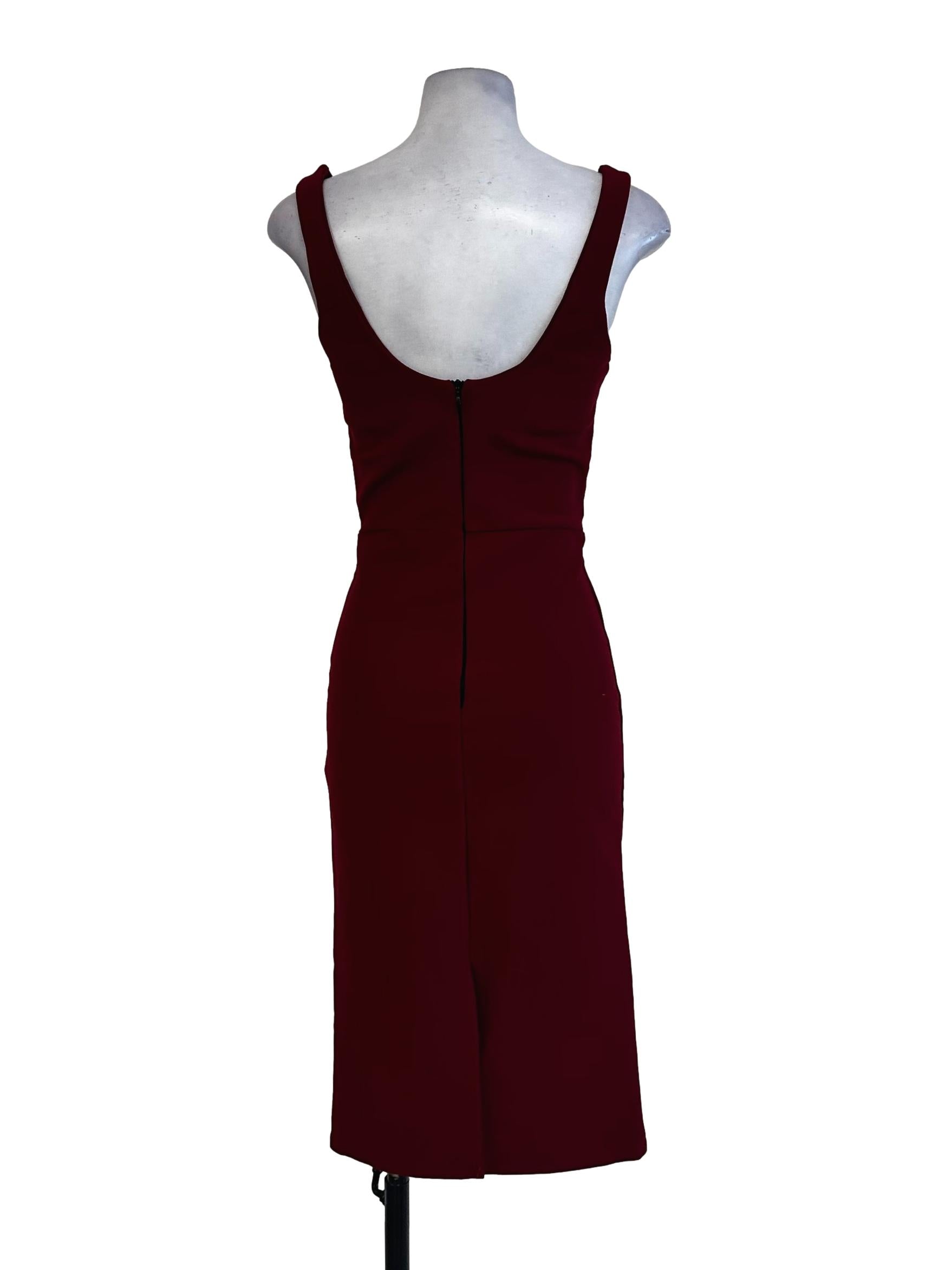 Apple Red Sleeveless Midi Dress