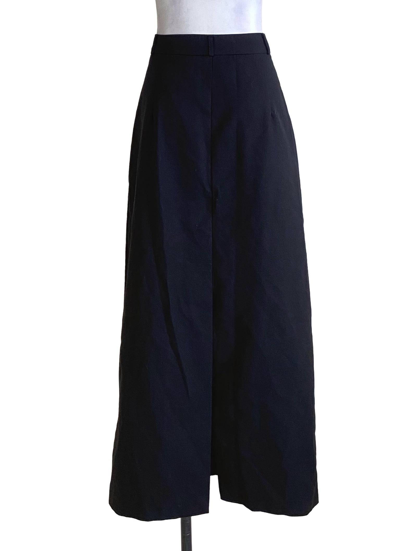 Pitch Black Back Slits Skirt