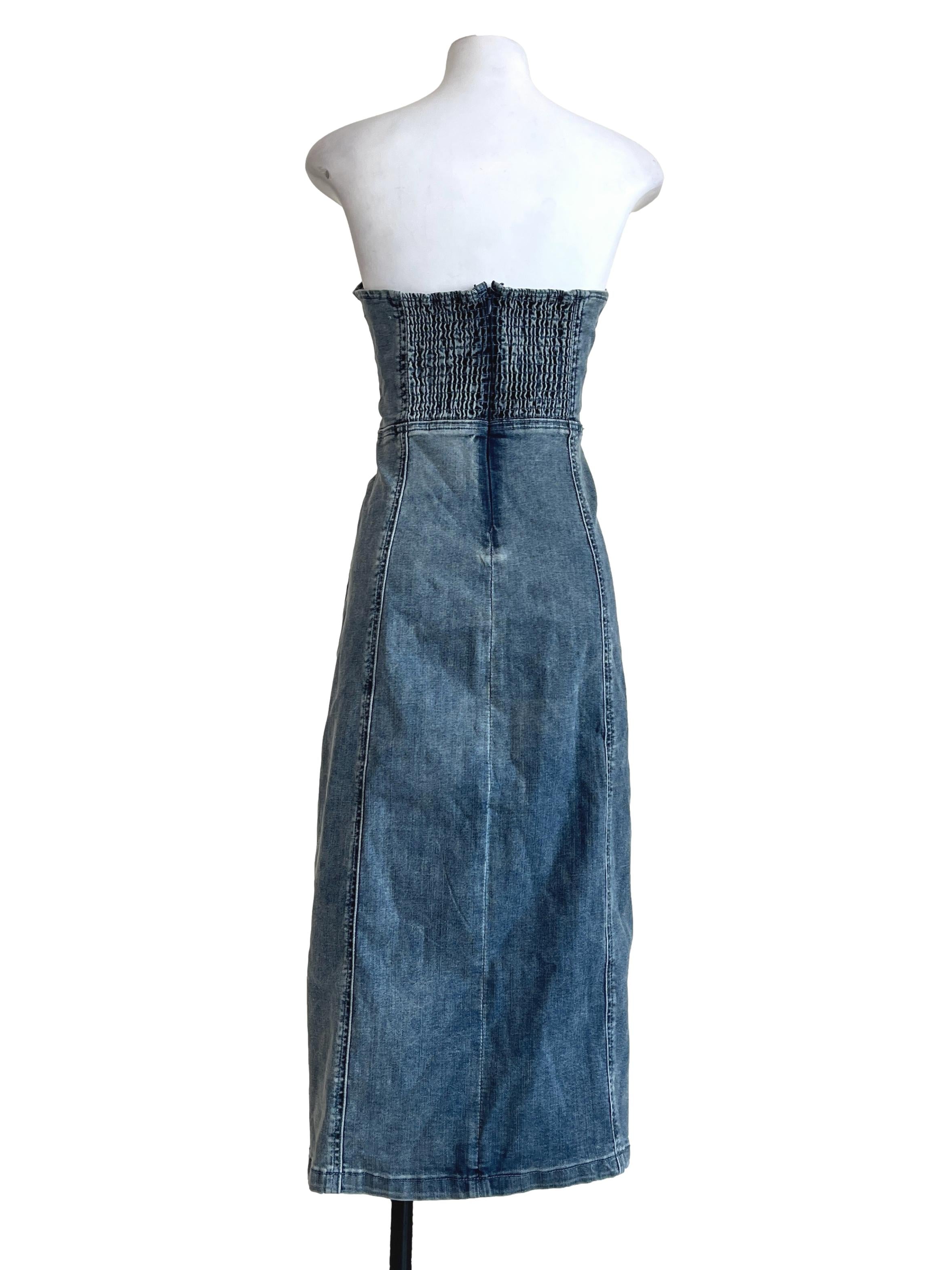 Stone Blue Strapless Dress TTR