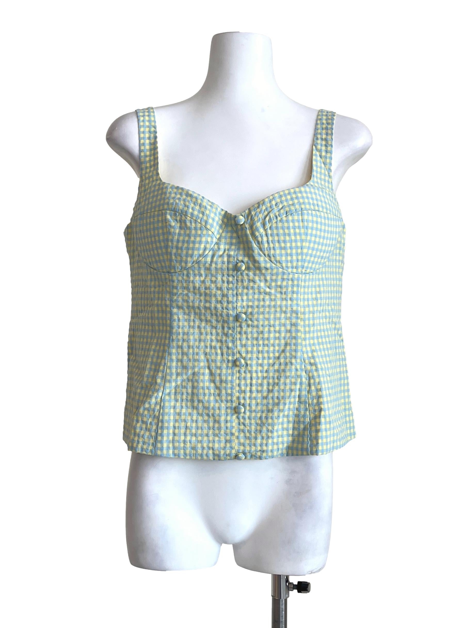 Fern Green Sweetheart Sleeveless Top