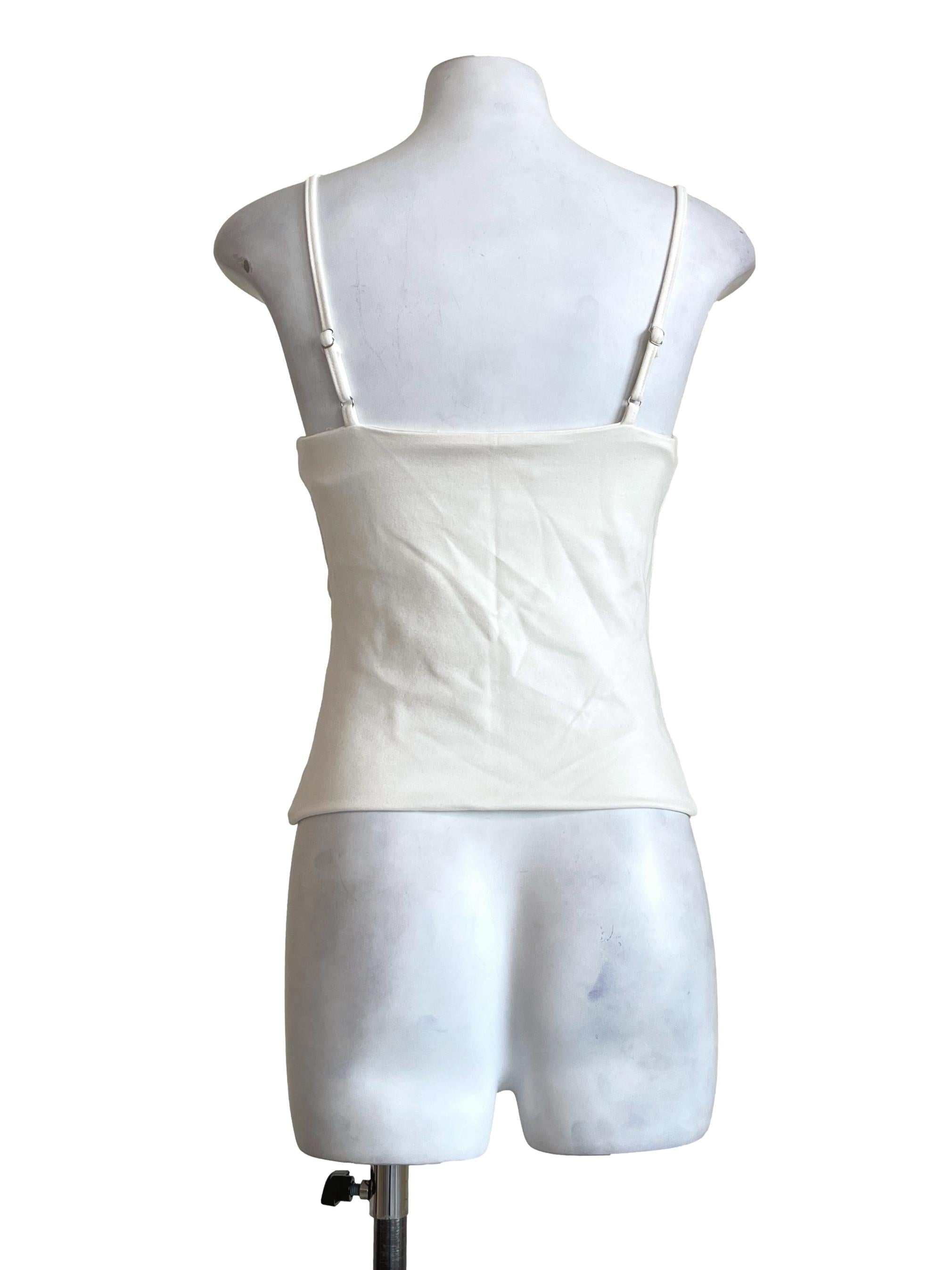 Pearl White Spaghetti Tank Top