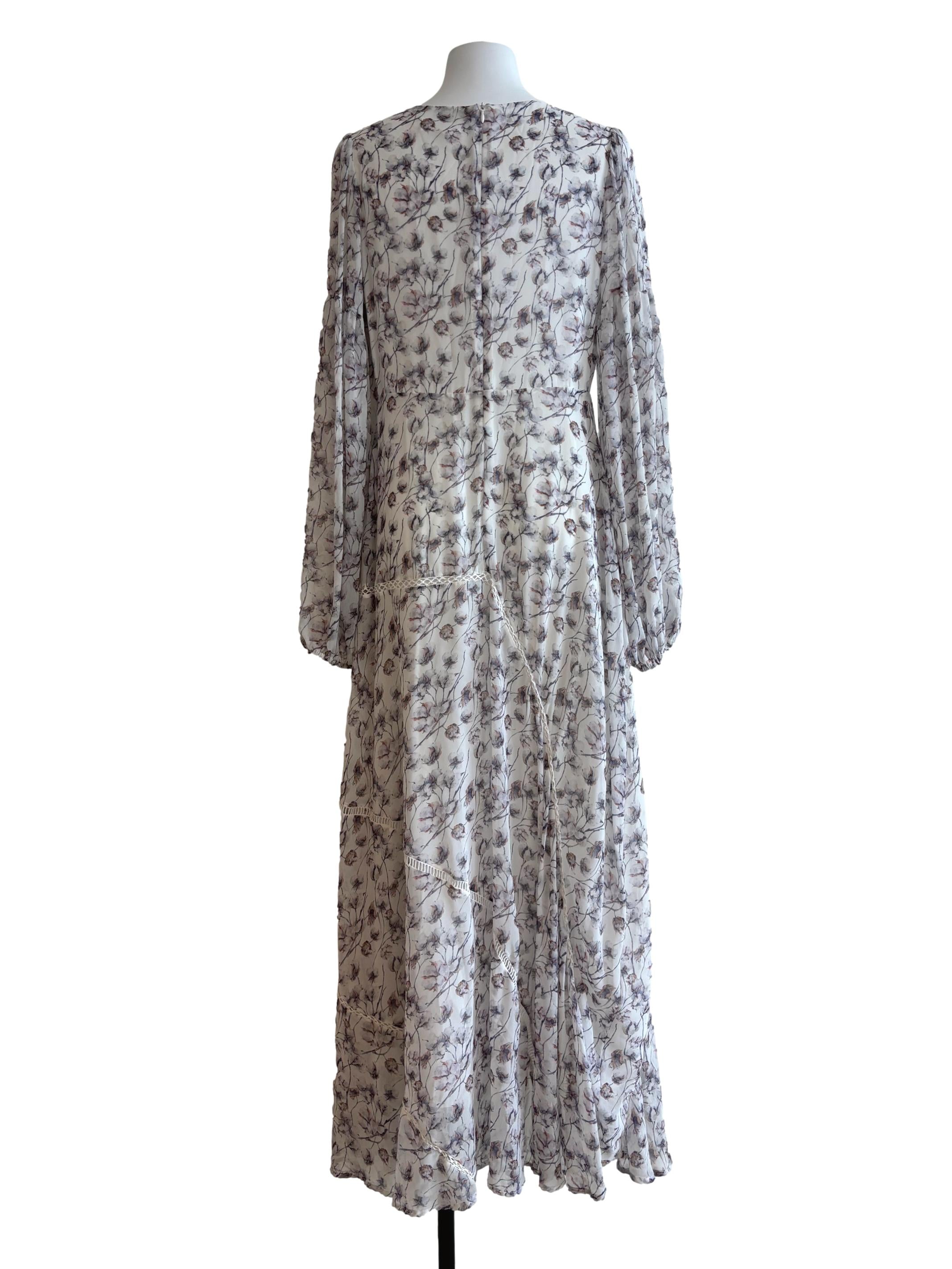Powder White V-Neck Maxi Dress