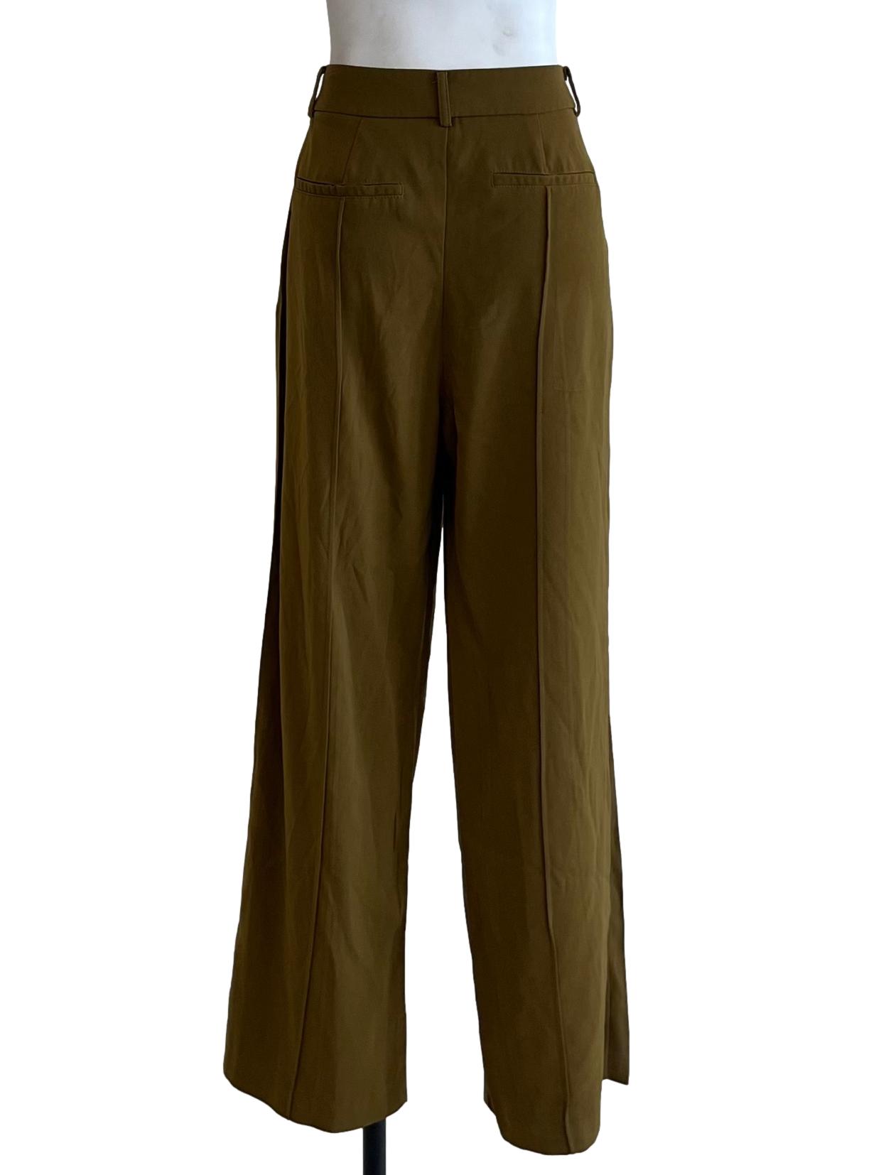 Coffee Brown High-Waisted Formal Pants