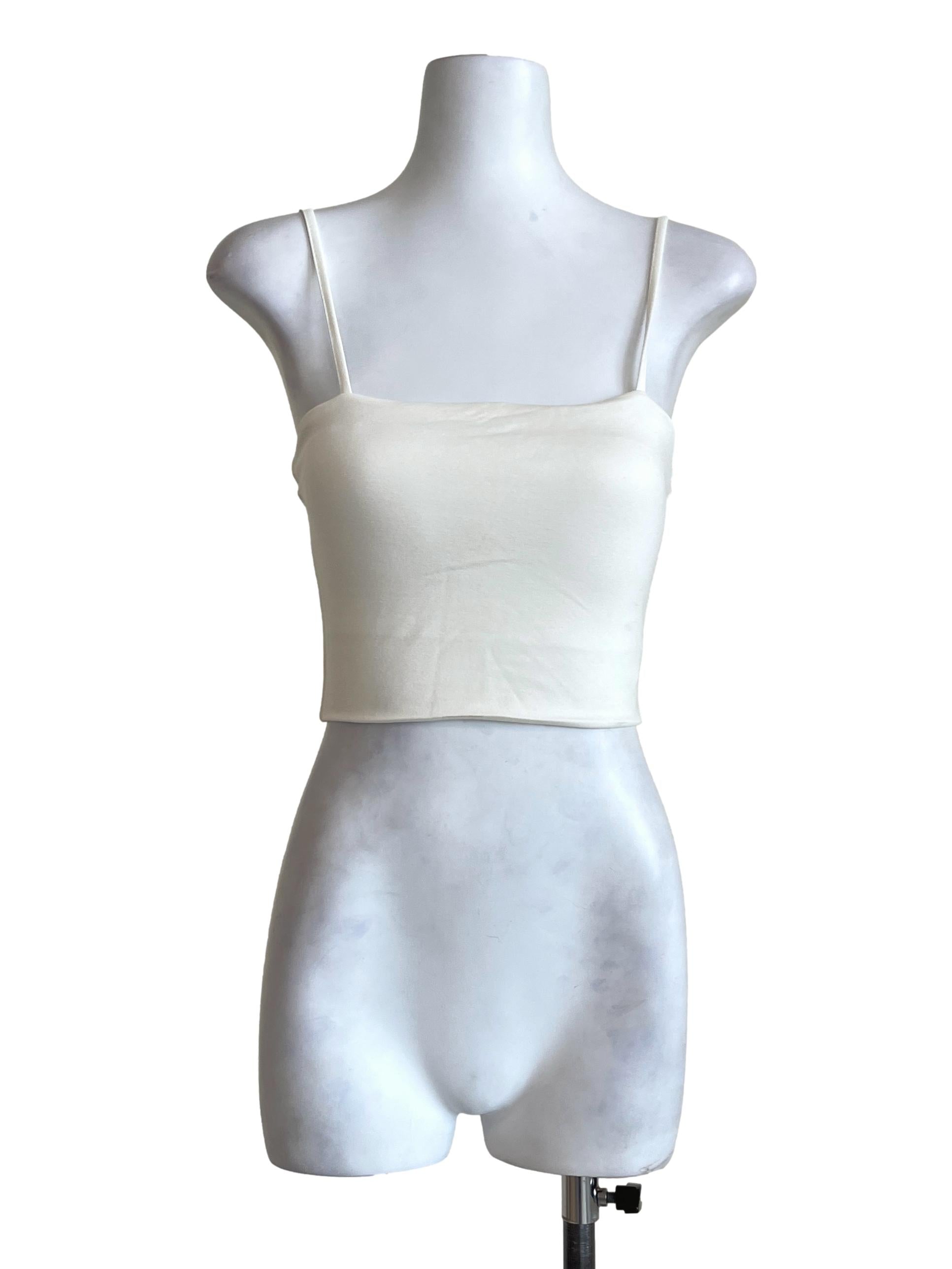 Pearl White Spaghetti Tank Top