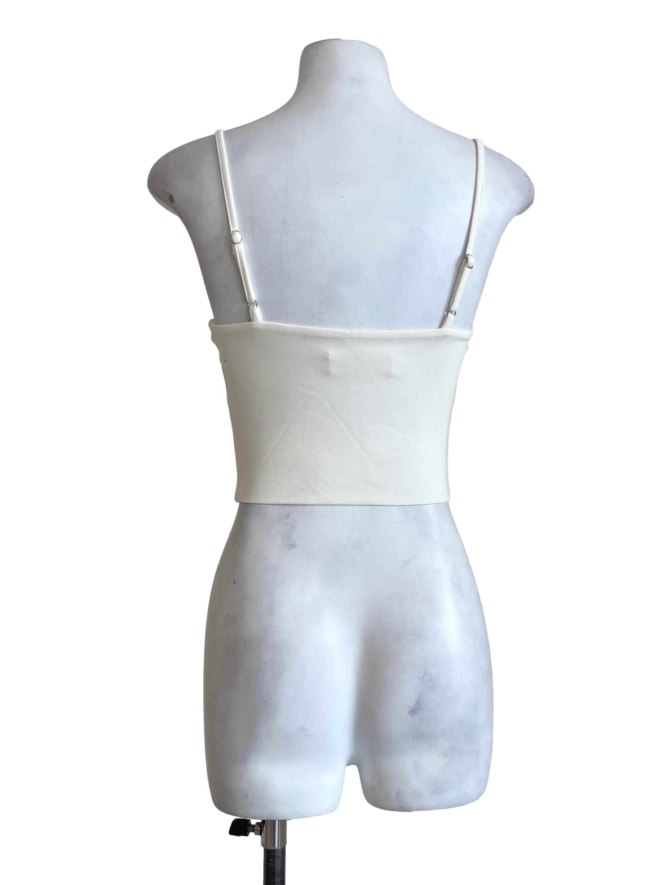 Pearl White Spaghetti Tank Top