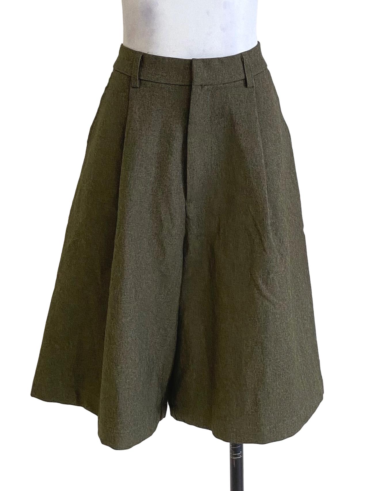 Moss Green Loose Shorts