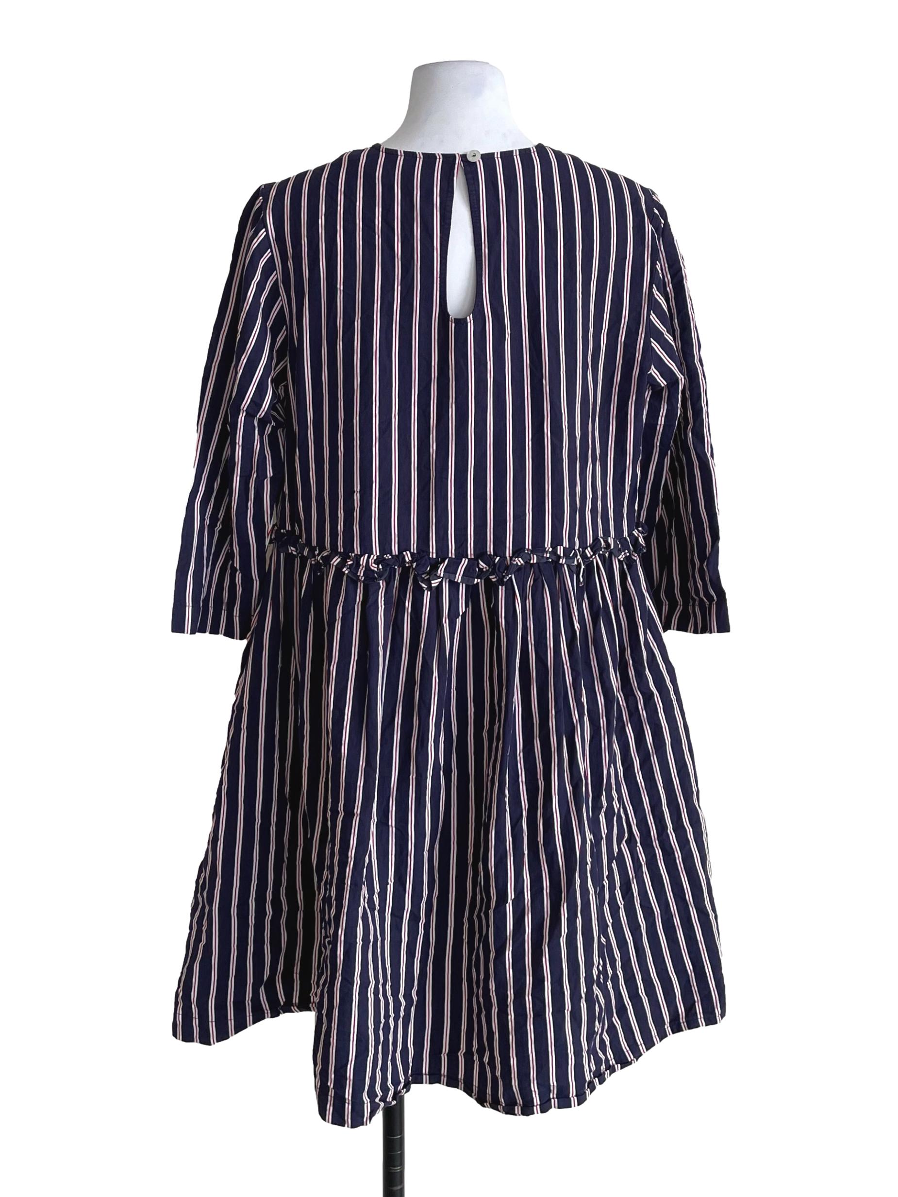 Indigo Blue Stripes Baggy Dress